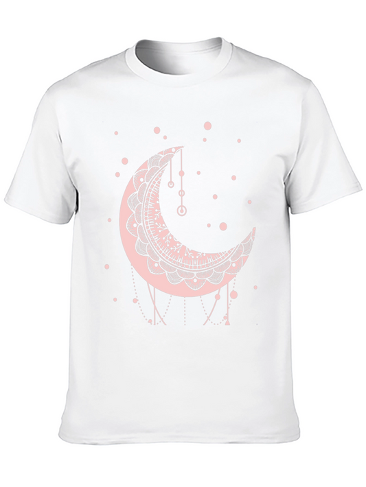 Moon Mandala Graphic Tee - Black