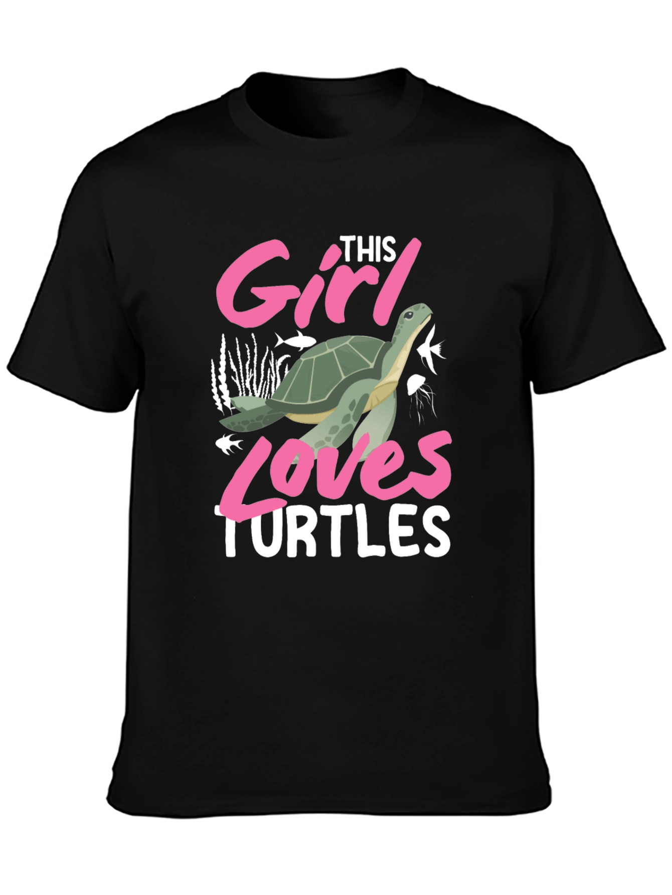Girl Loves Turtles Graphic T-Shirt