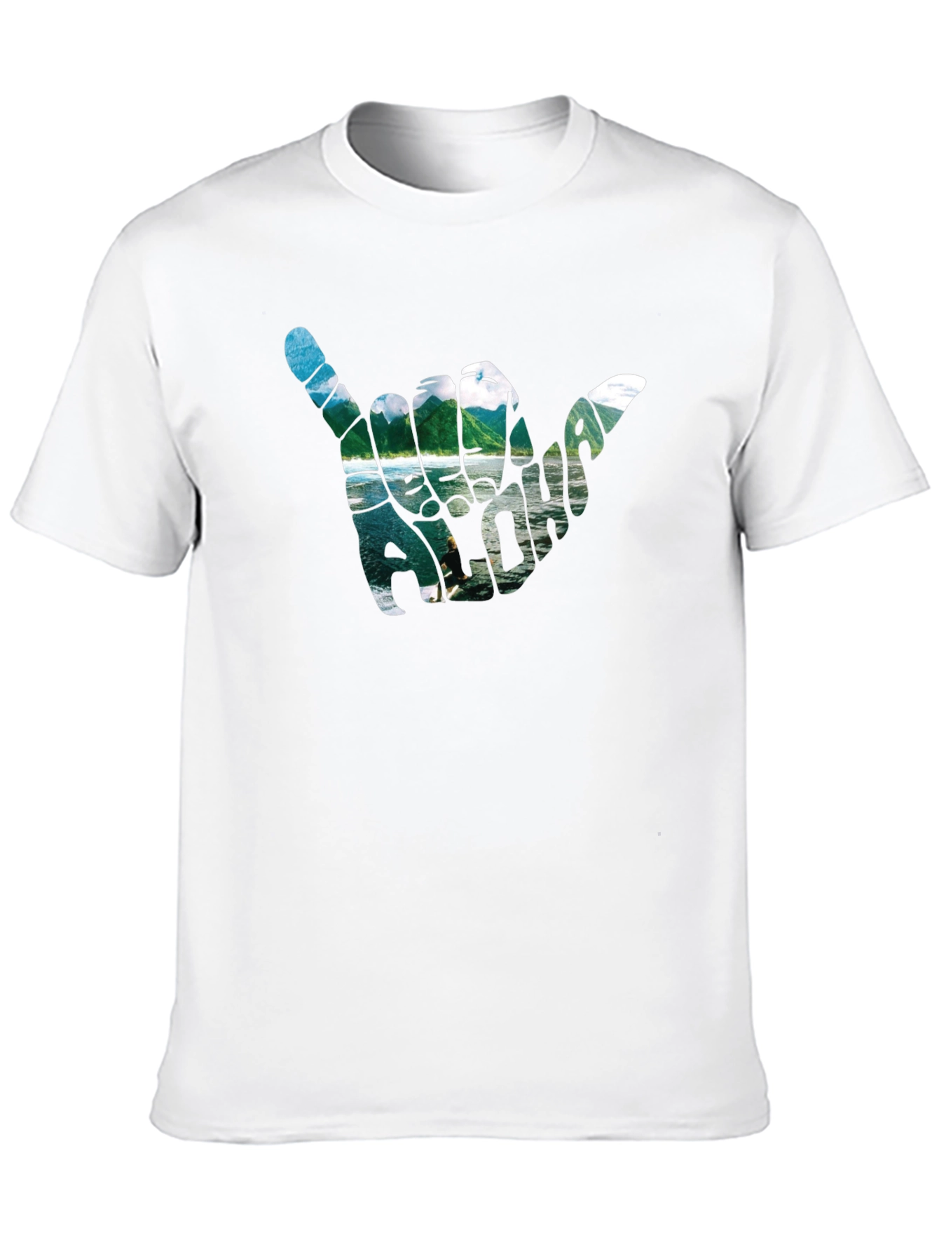 Aloha Shaka Hand Graphic T-Shirt - Casual Black Tee