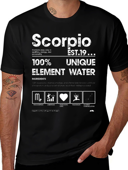 Scorpio Zodiac Sign Black T-Shirt