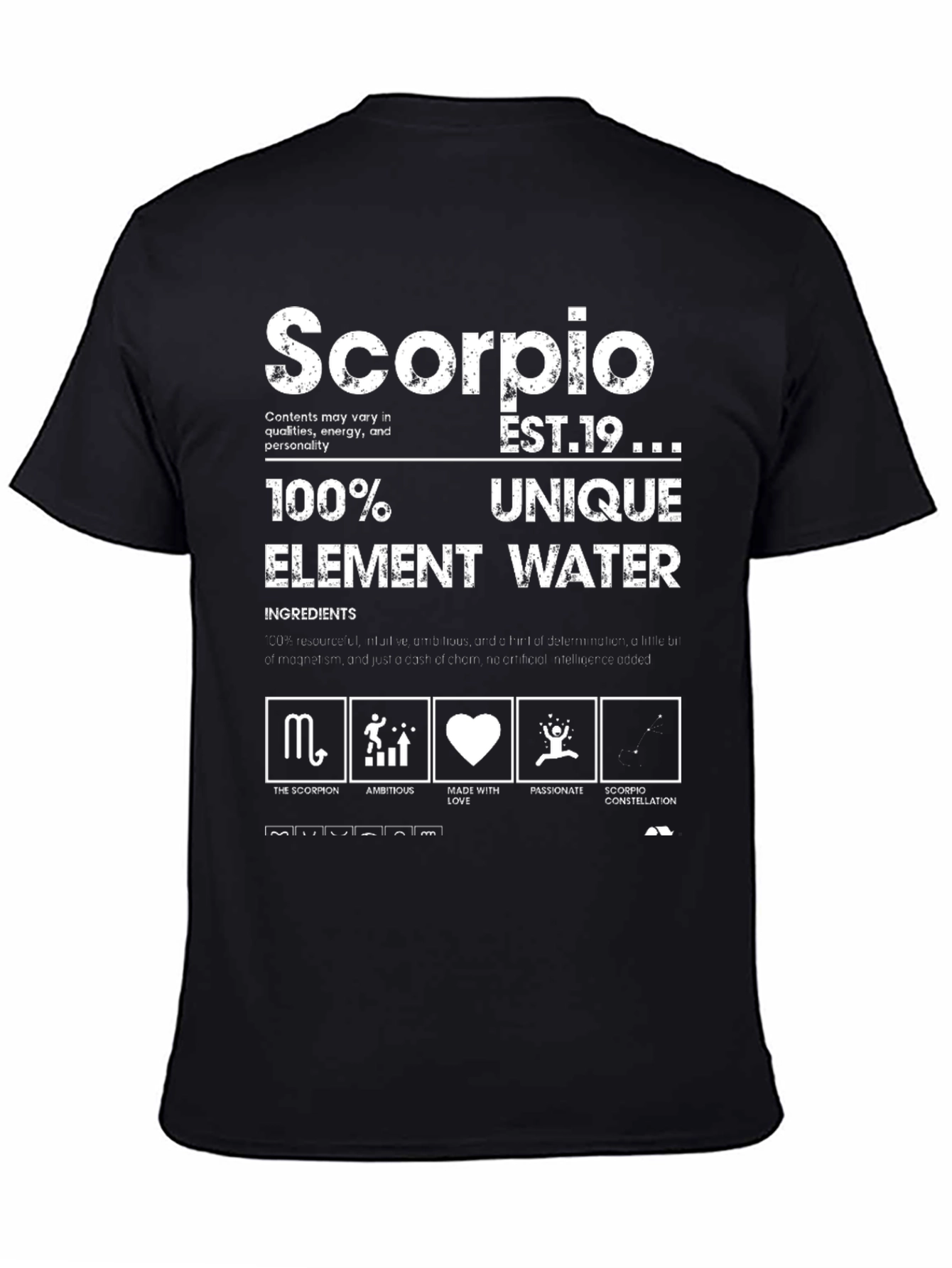 Scorpio Zodiac Sign Black T-Shirt