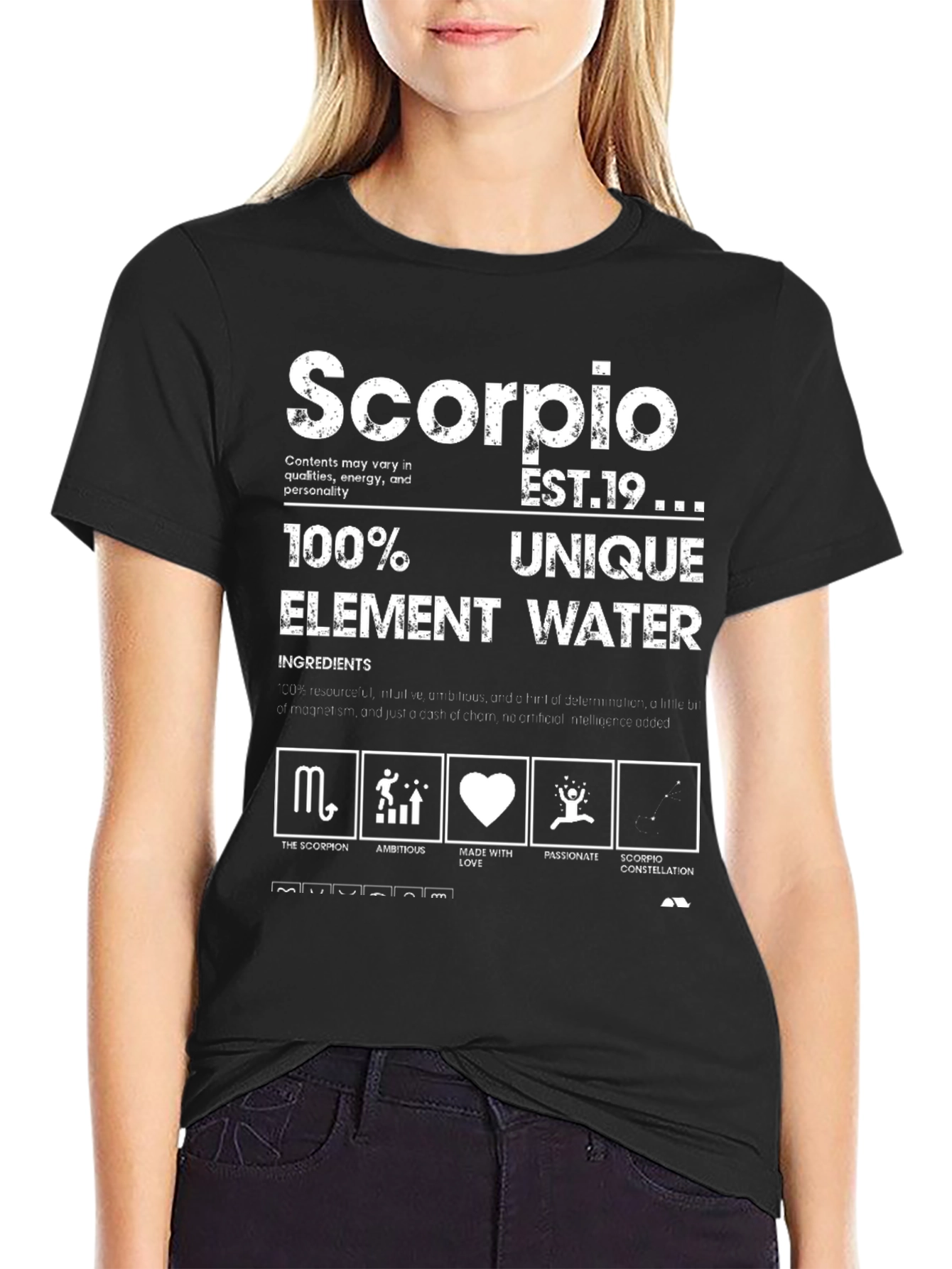 Scorpio Zodiac Sign Black T-Shirt