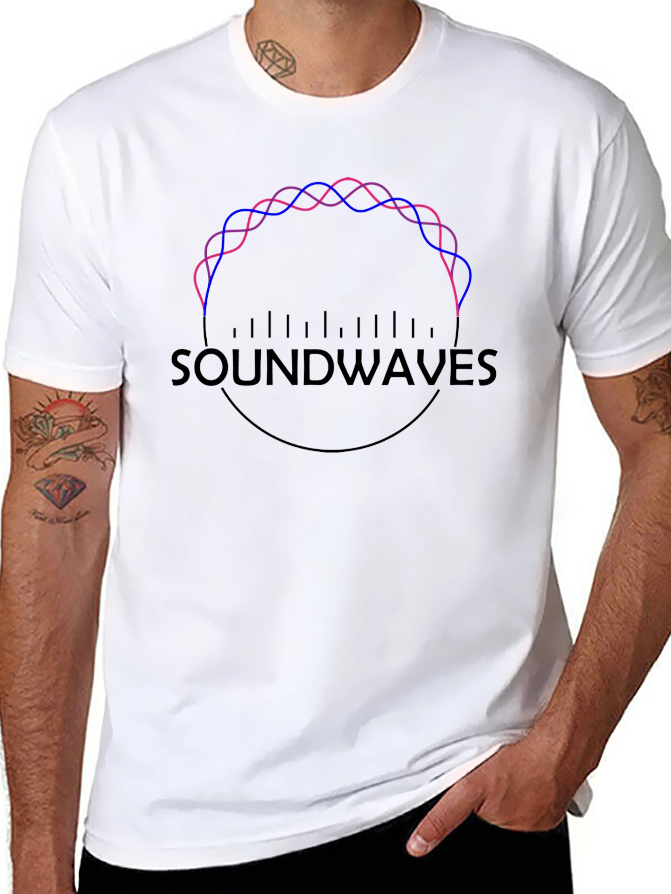 Soundwaves Graphic Tee - Modern Design Comfortable Fit