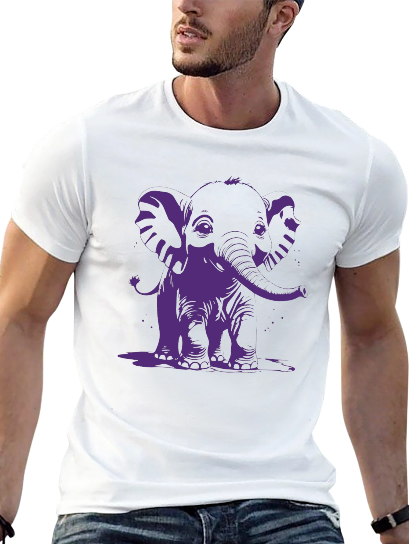 Elephant Graphic Tee - Unique Print T-Shirt