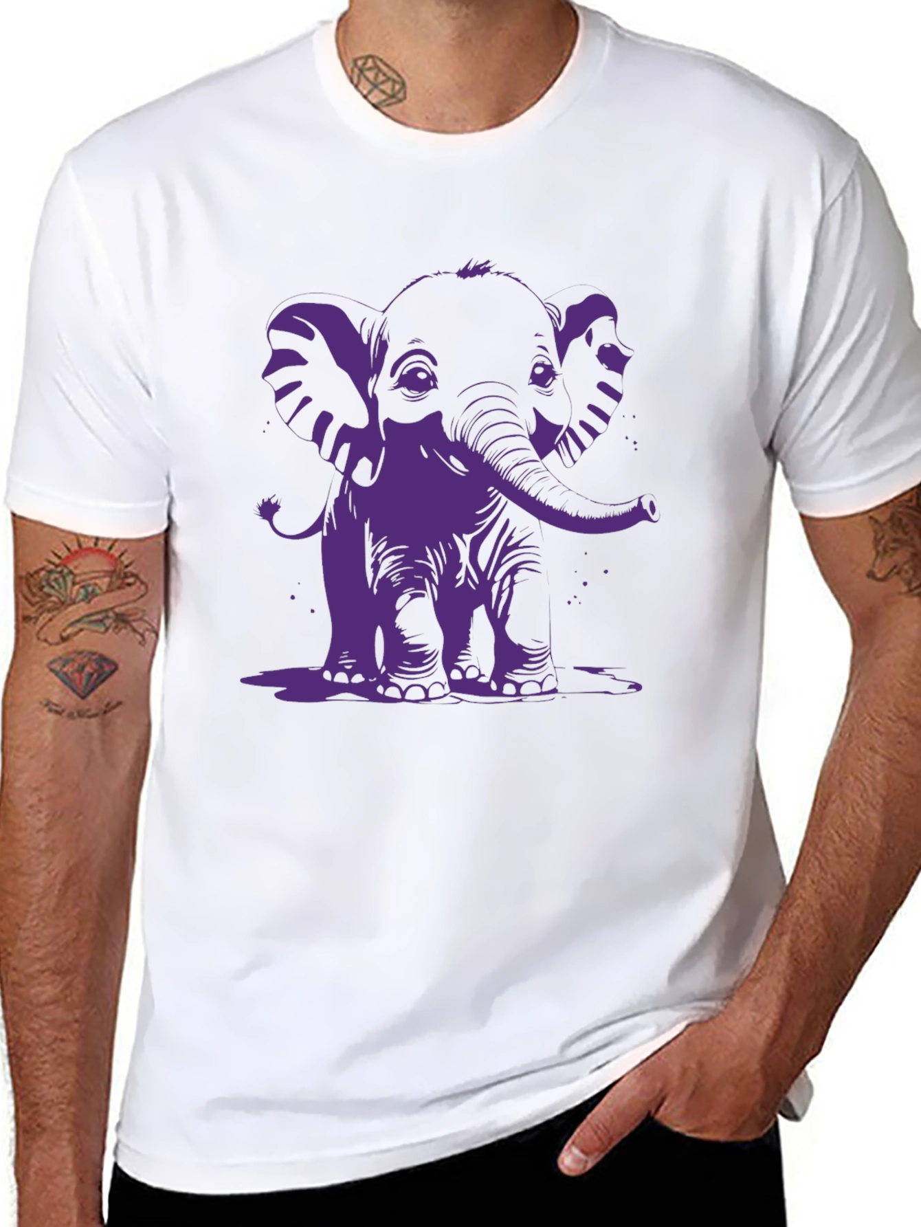 Elephant Graphic Tee - Unique Print T-Shirt