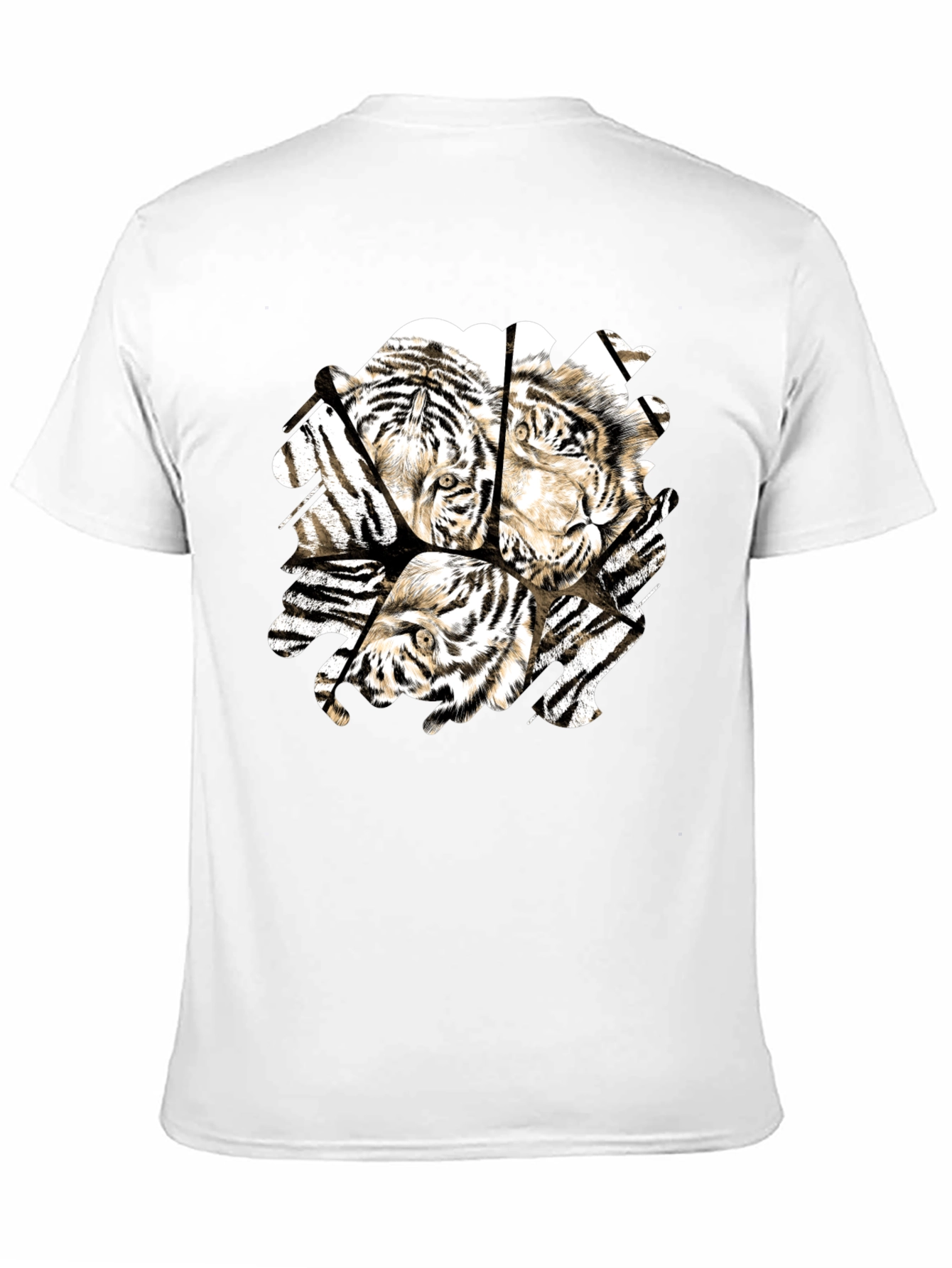 Tiger Graphic Black T-Shirt for Men