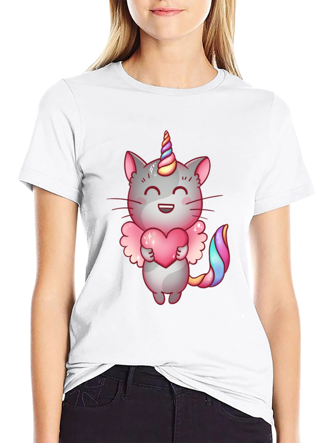 Unicorn Cat T-Shirt Cute Kawaii Style