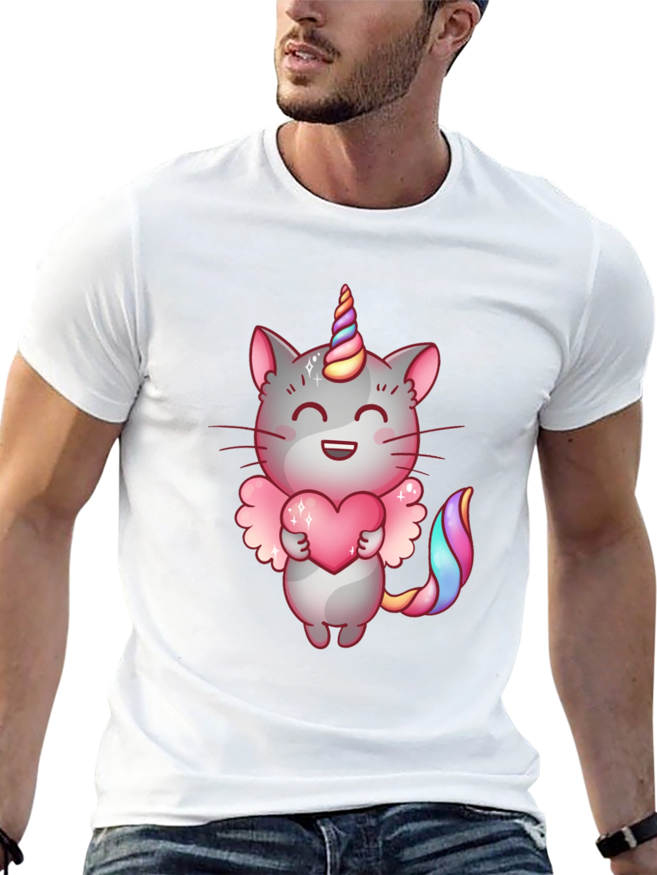 Unicorn Cat T-Shirt Cute Kawaii Style