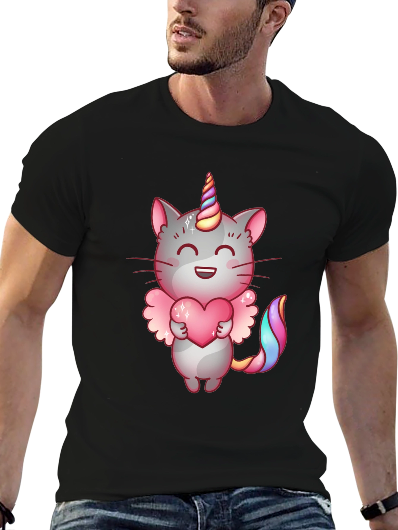 Unicorn Cat T-Shirt Cute Kawaii Style