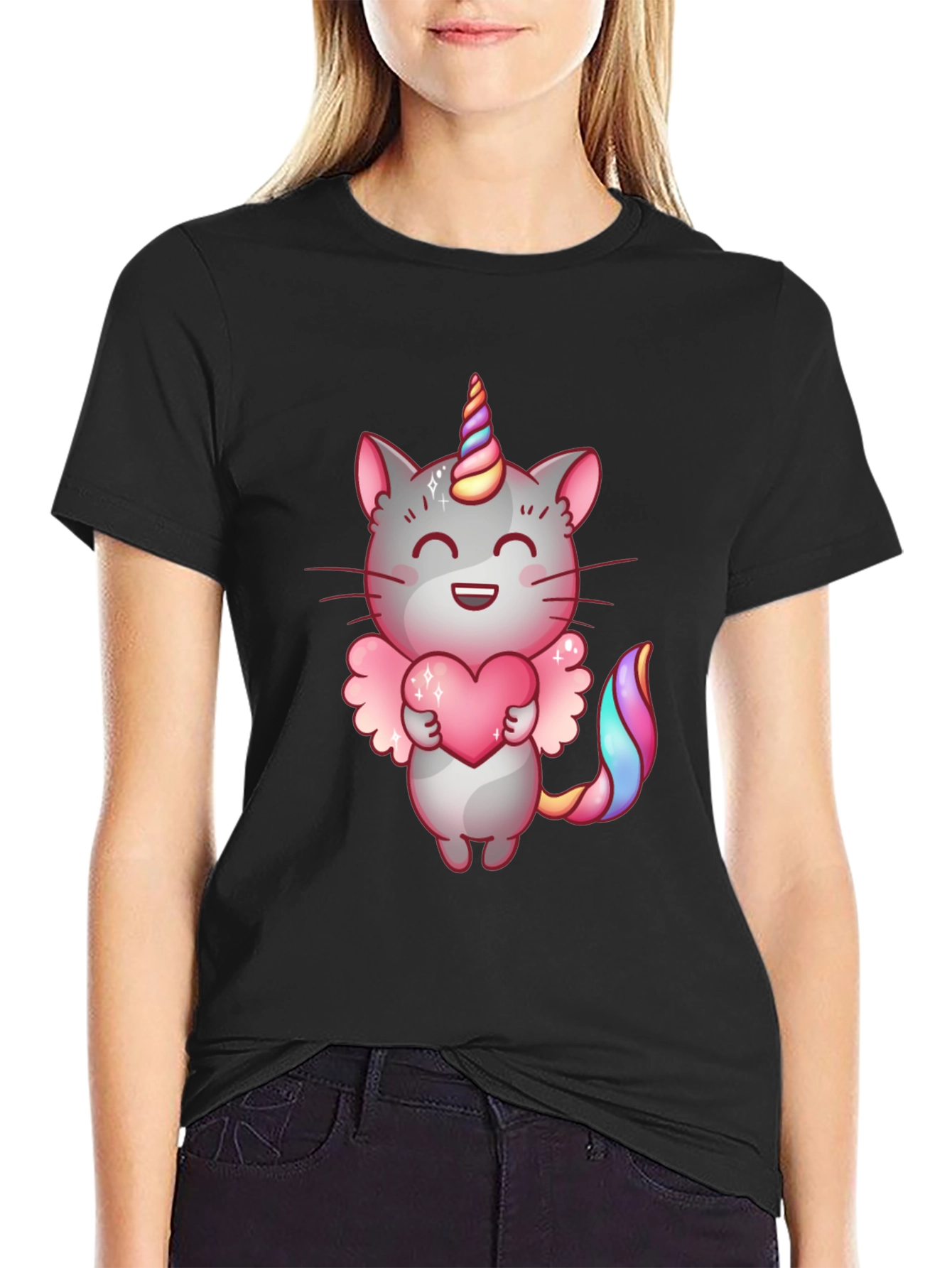 Unicorn Cat T-Shirt Cute Kawaii Style