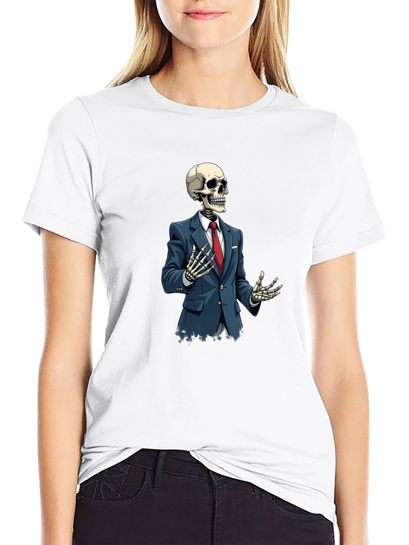 Skeleton Suit Graphic Black T-Shirt