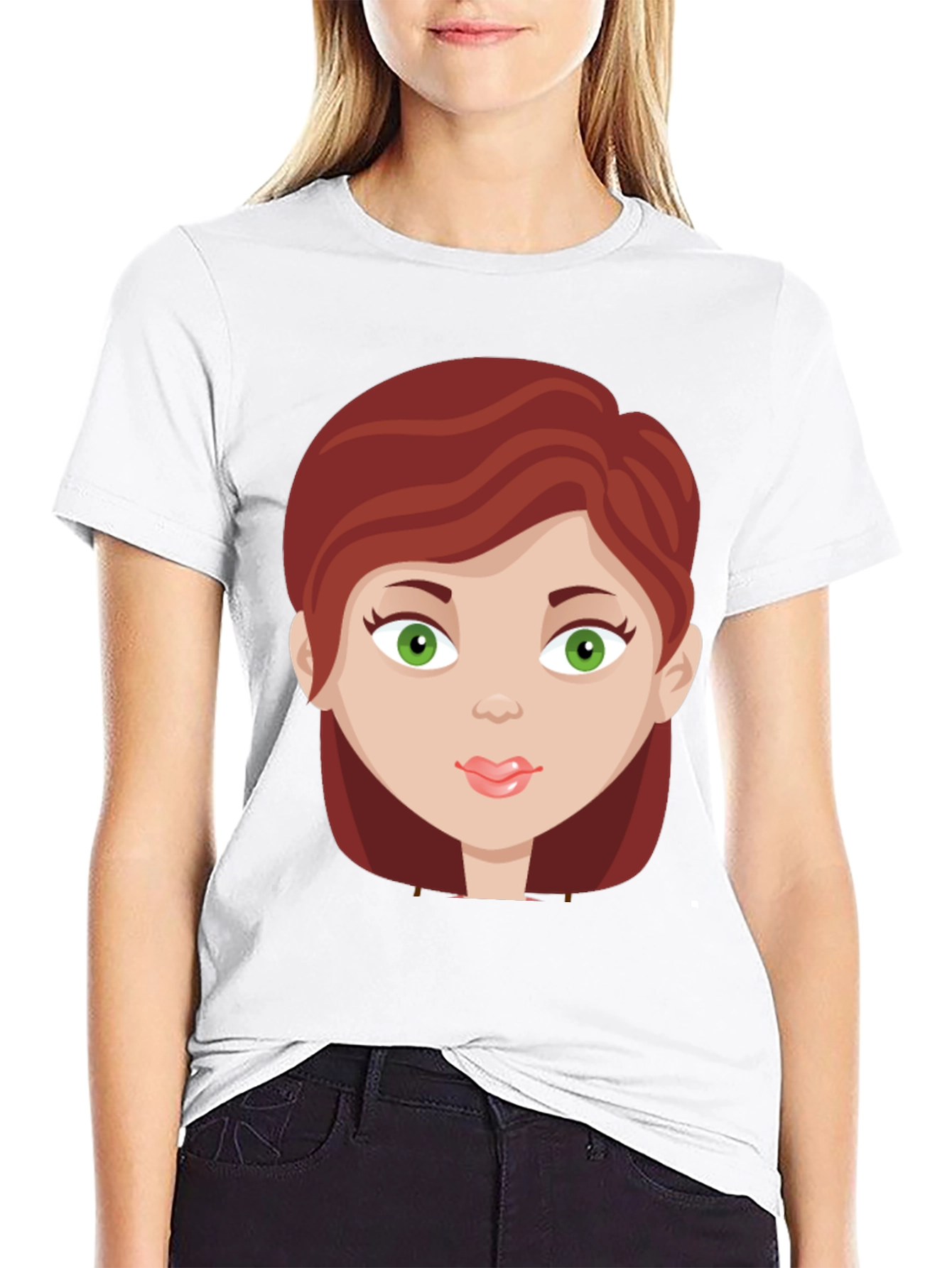 Cartoon Woman Graphic T-Shirt - Fun & Stylish Tee