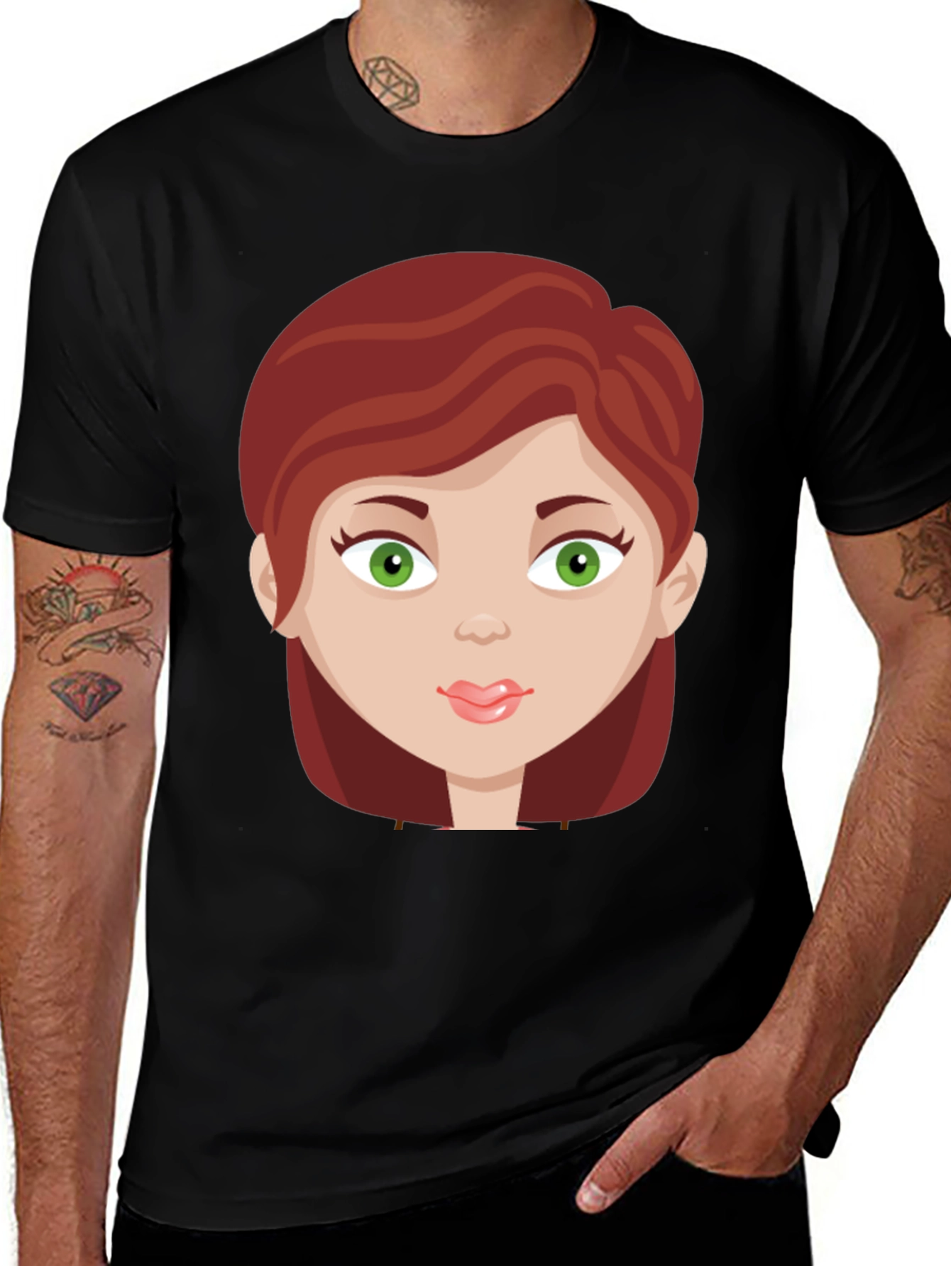 Cartoon Woman Graphic T-Shirt - Fun & Stylish Tee