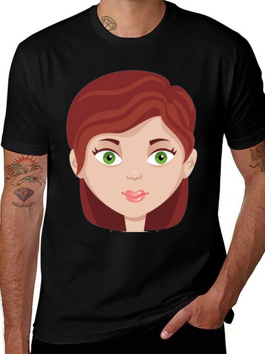 Cartoon Woman Graphic T-Shirt - Fun & Stylish Tee