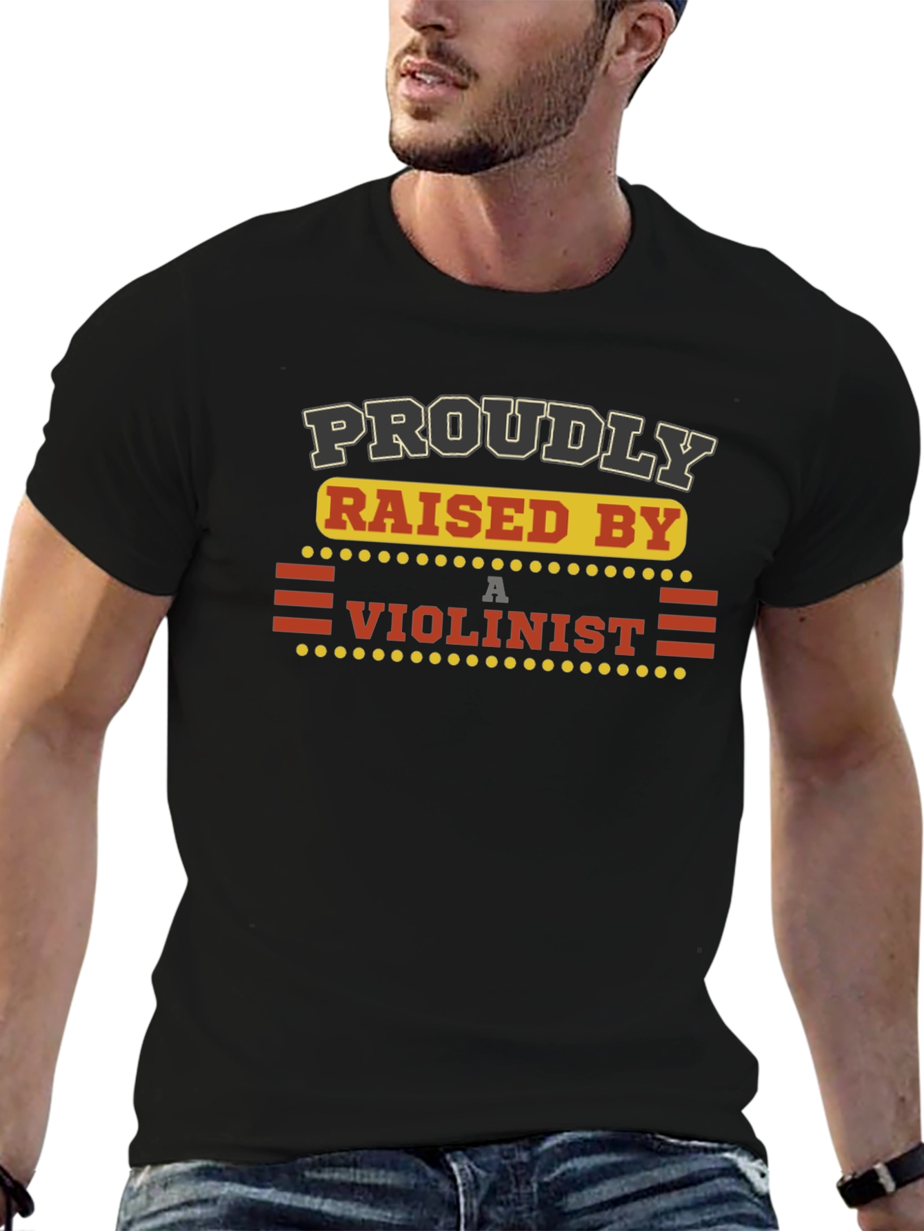Proudly Raised by a Violinist Graphic Tee