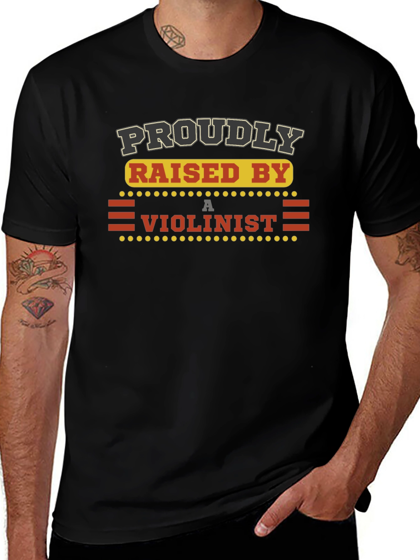 Proudly Raised by a Violinist Graphic Tee