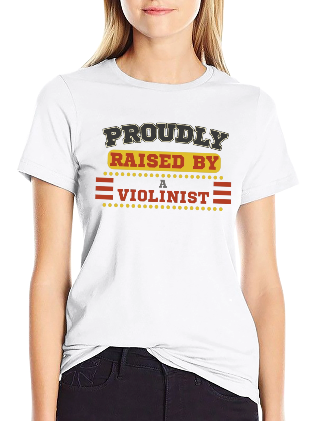 Proudly Raised by a Violinist Graphic Tee
