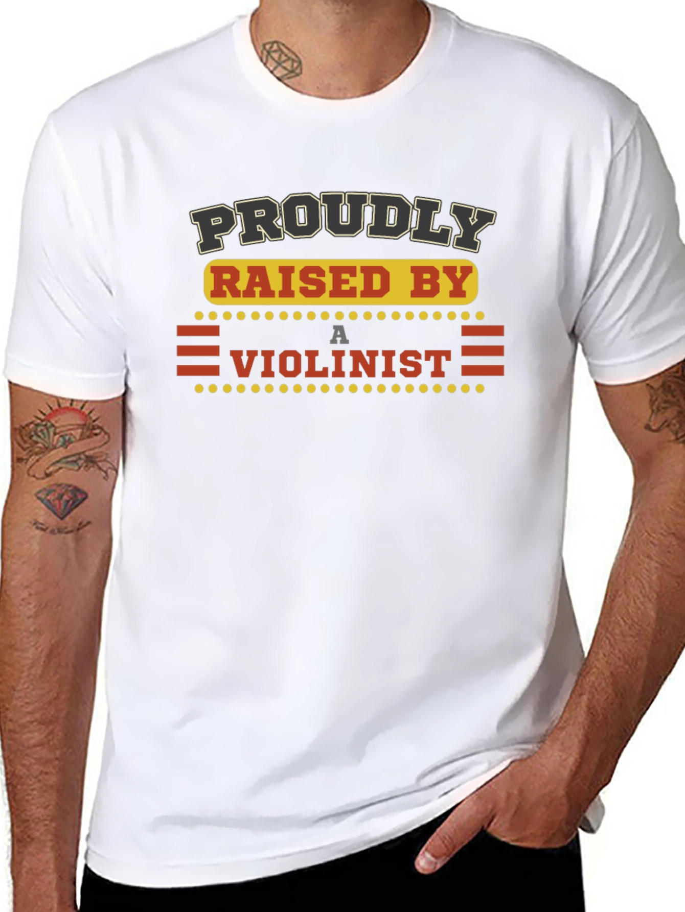 Proudly Raised by a Violinist Graphic Tee