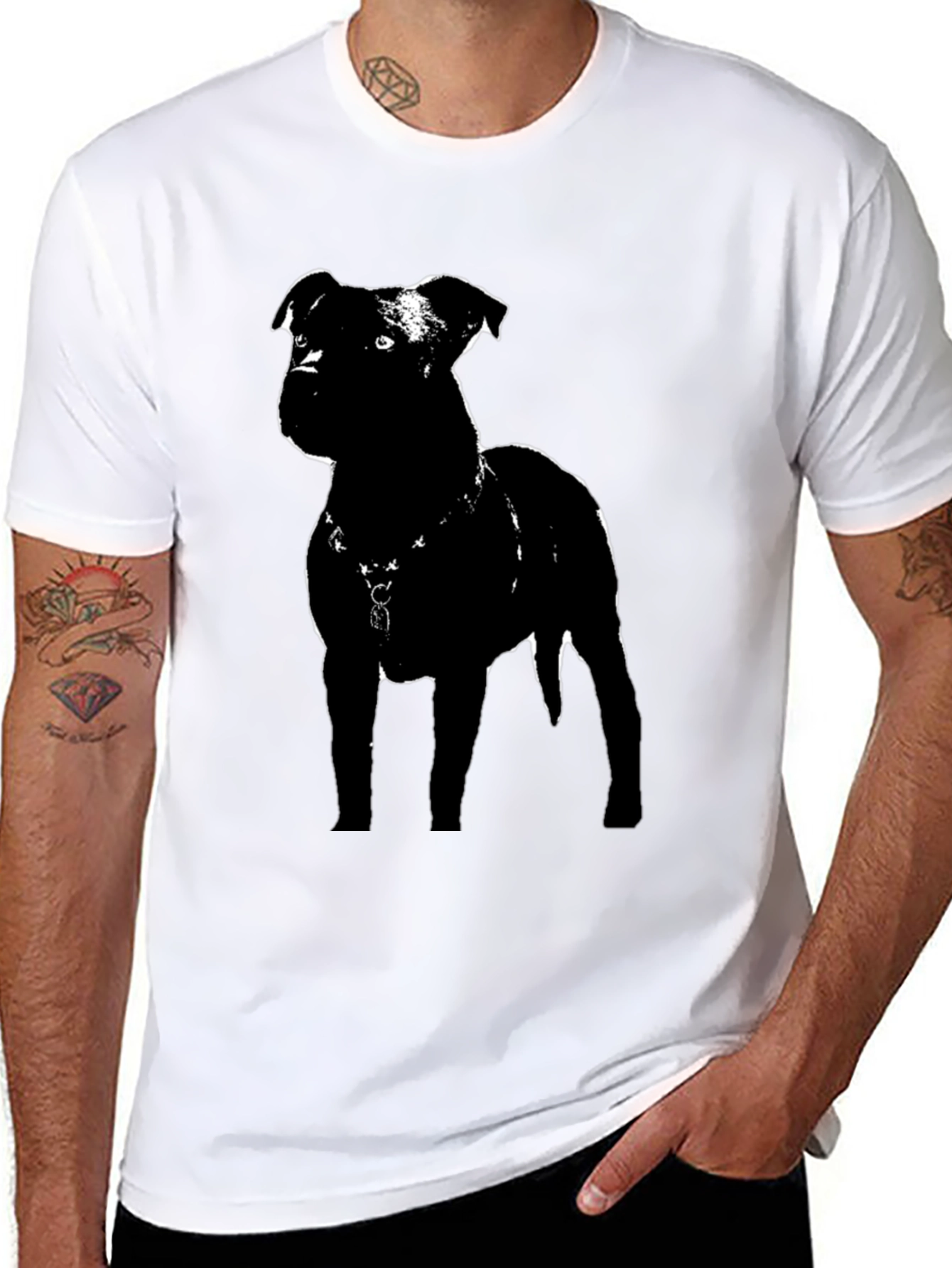 Black Dog Graphic Tee - Stylish & Comfortable