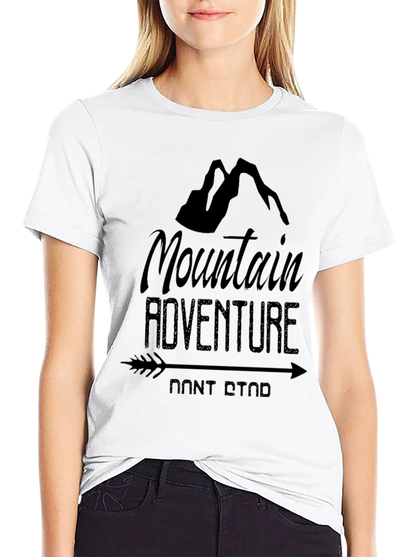 Mountain Adventure Black Graphic T-Shirt