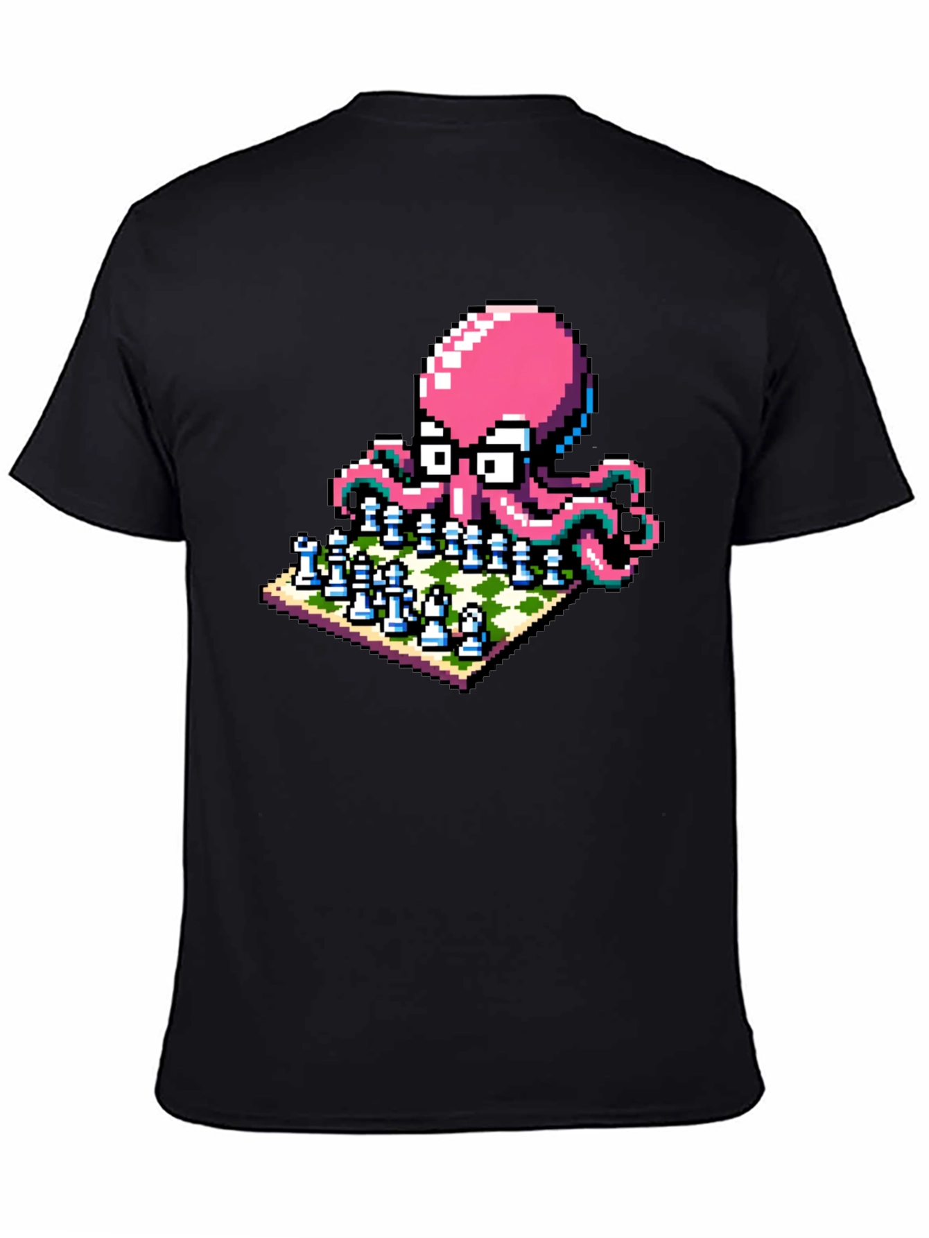 Pixel Octopus Chess T-Shirt: Gamer Geek Style