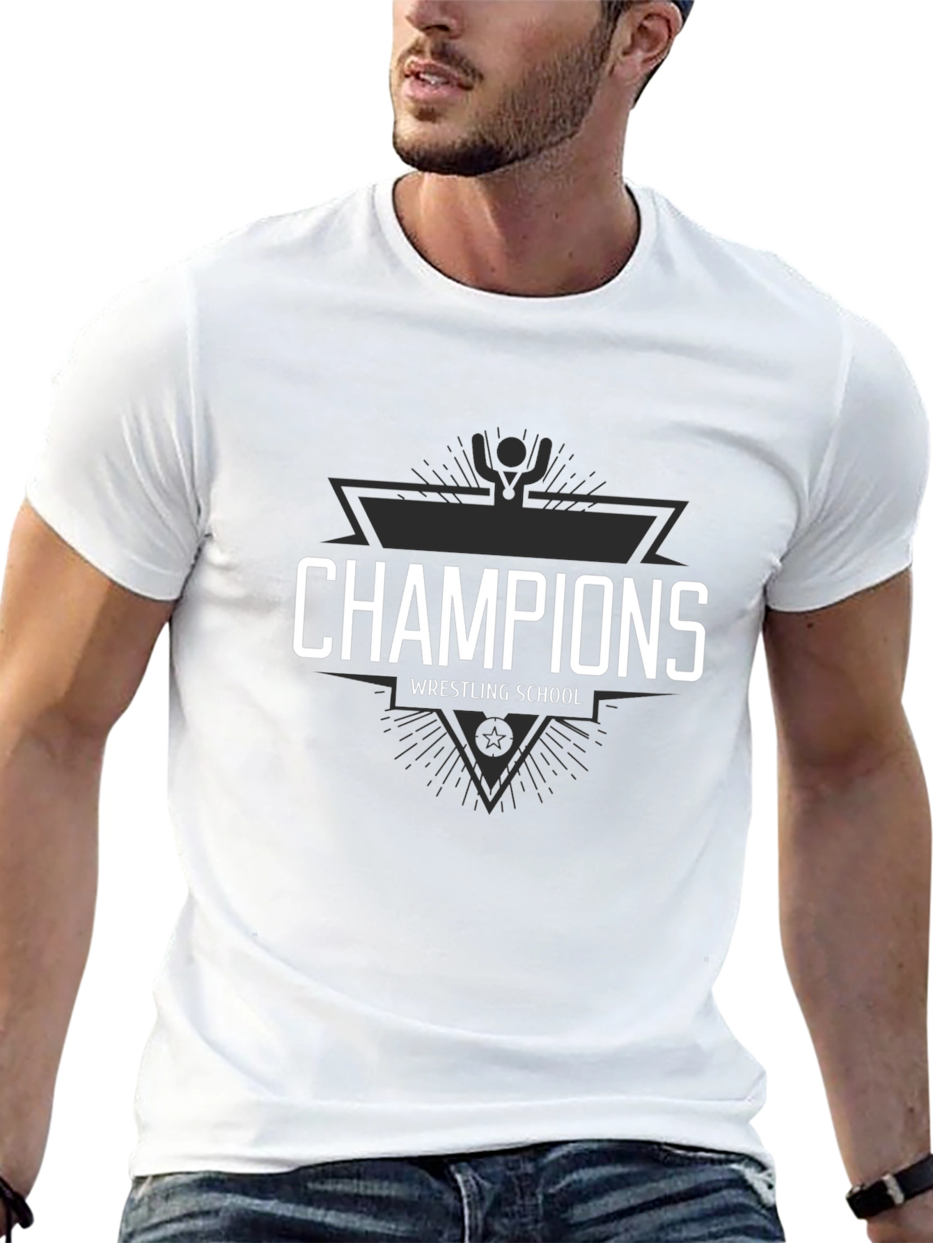 Champions Wrestling School Black T-Shirt