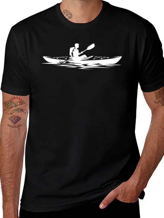 Kayaking Graphic T-Shirt - Black