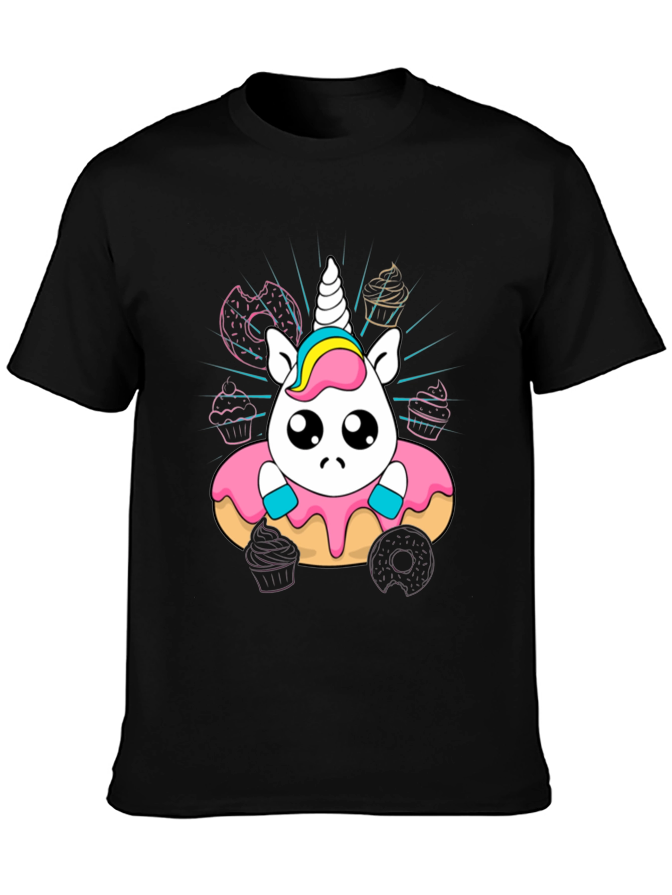 Unicorn Donut T-Shirt Cute Kawaii Style