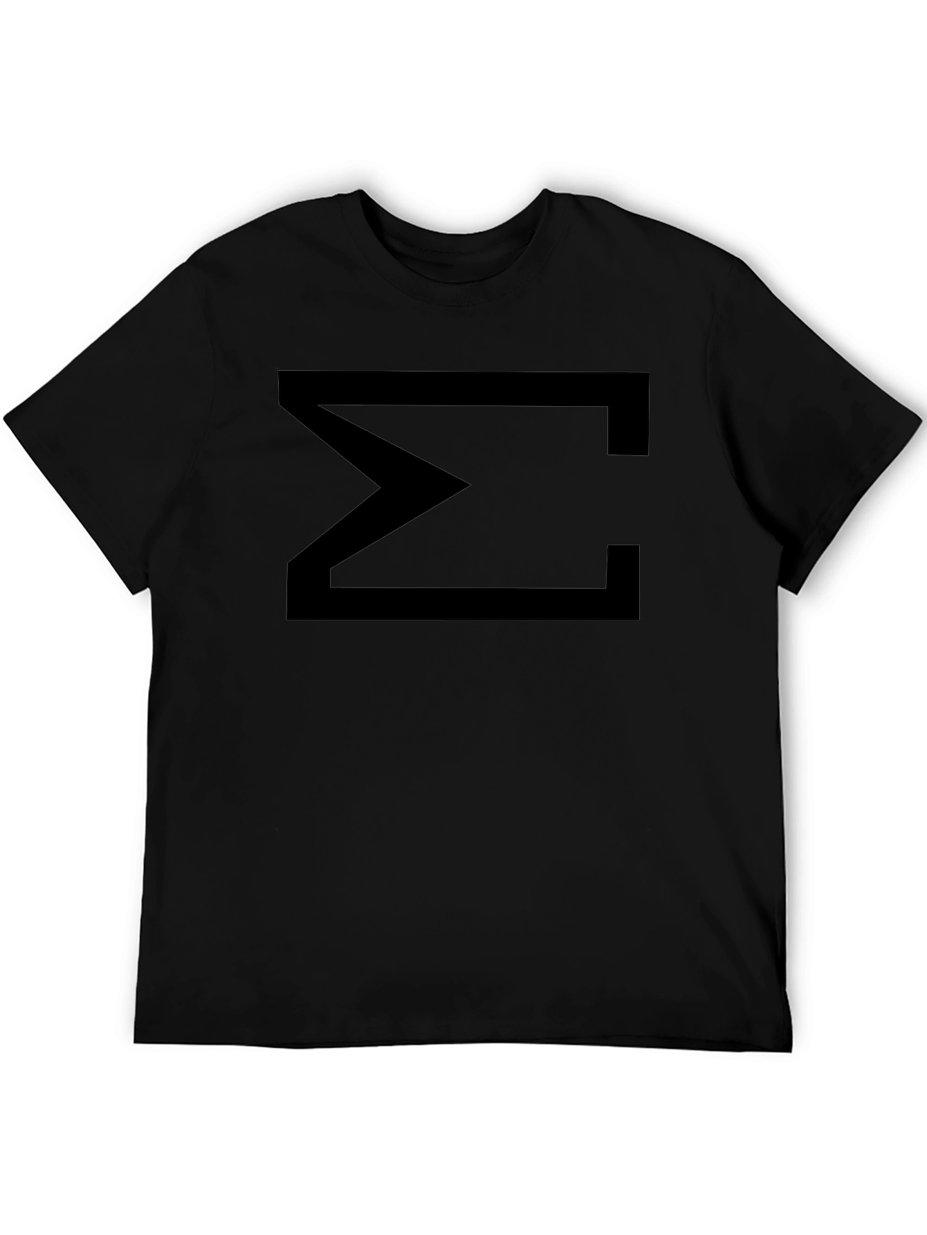 Minimalist Graphic Tee: Black Sigma Symbol Shirt