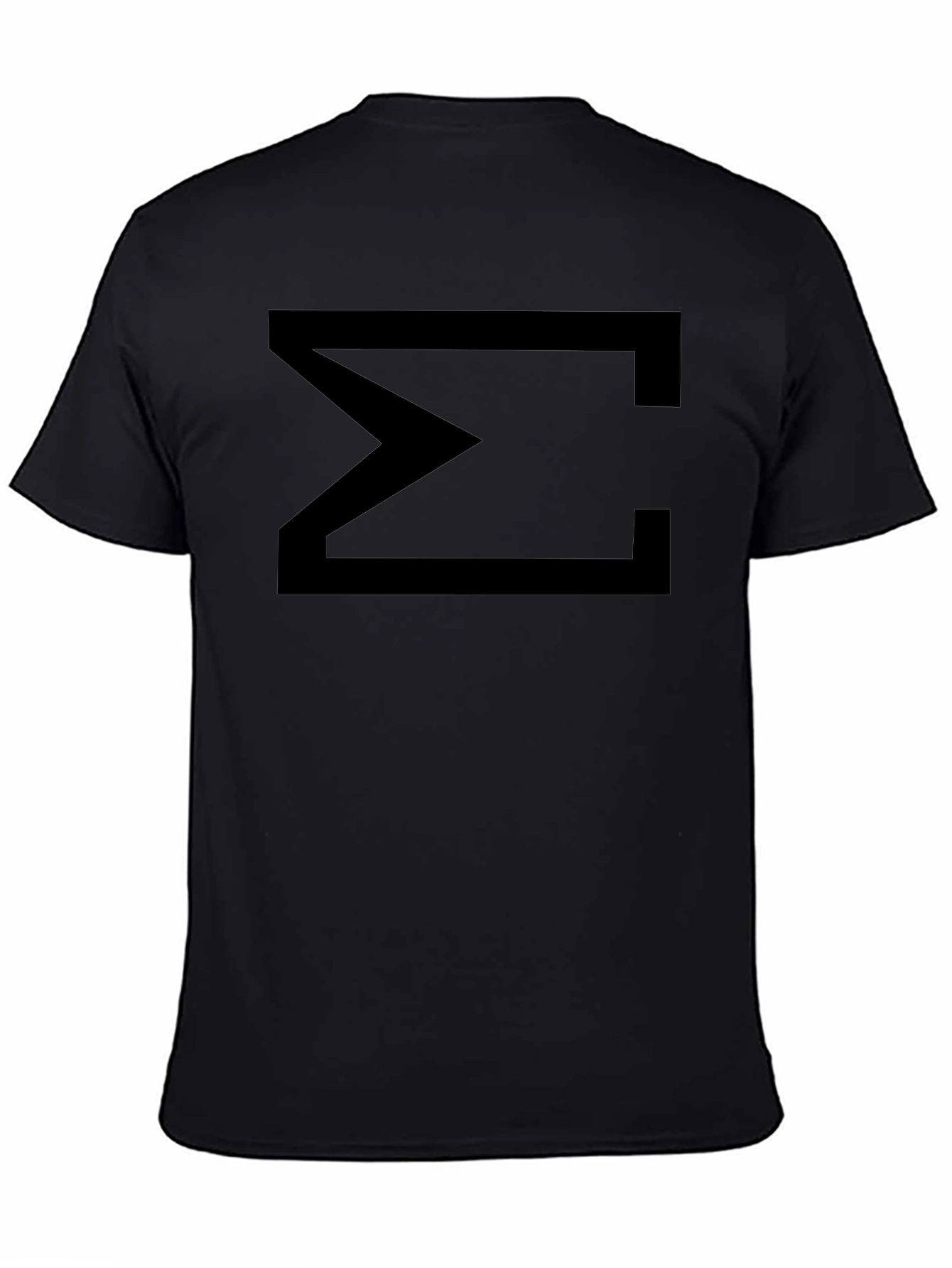Minimalist Graphic Tee: Black Sigma Symbol Shirt