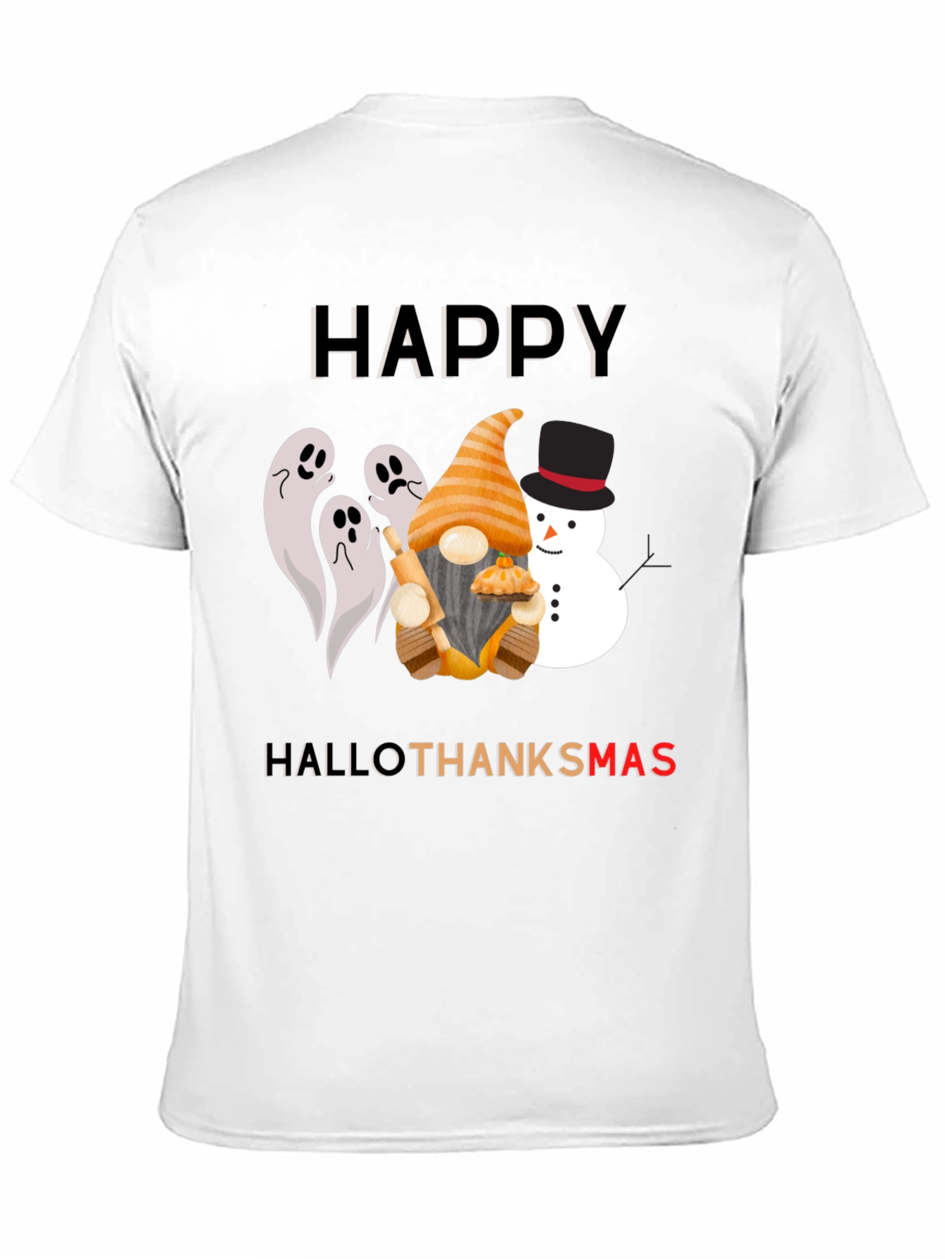 HalloThanksmas T-Shirt Festive Holiday Design