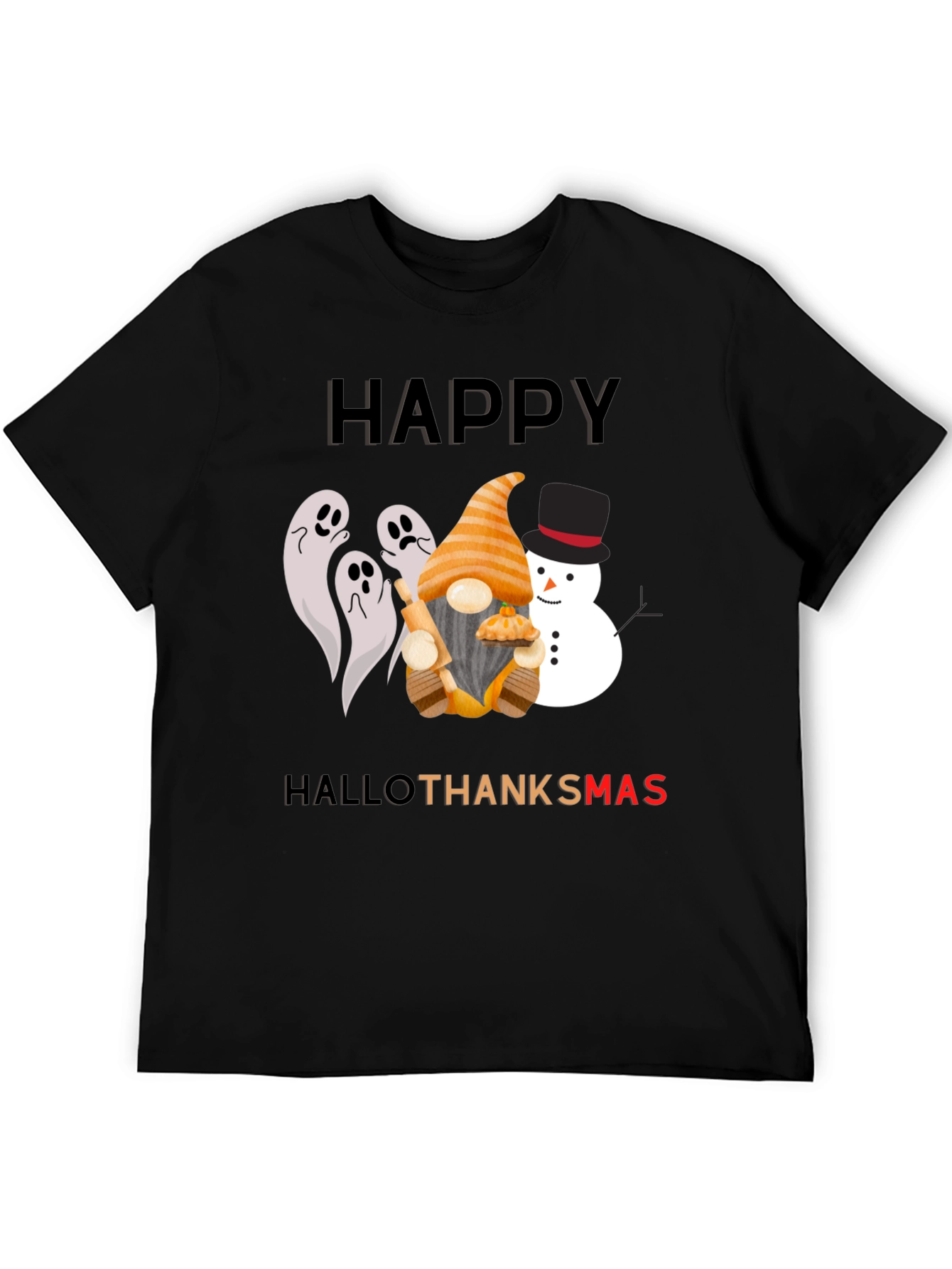 HalloThanksmas T-Shirt Festive Holiday Design
