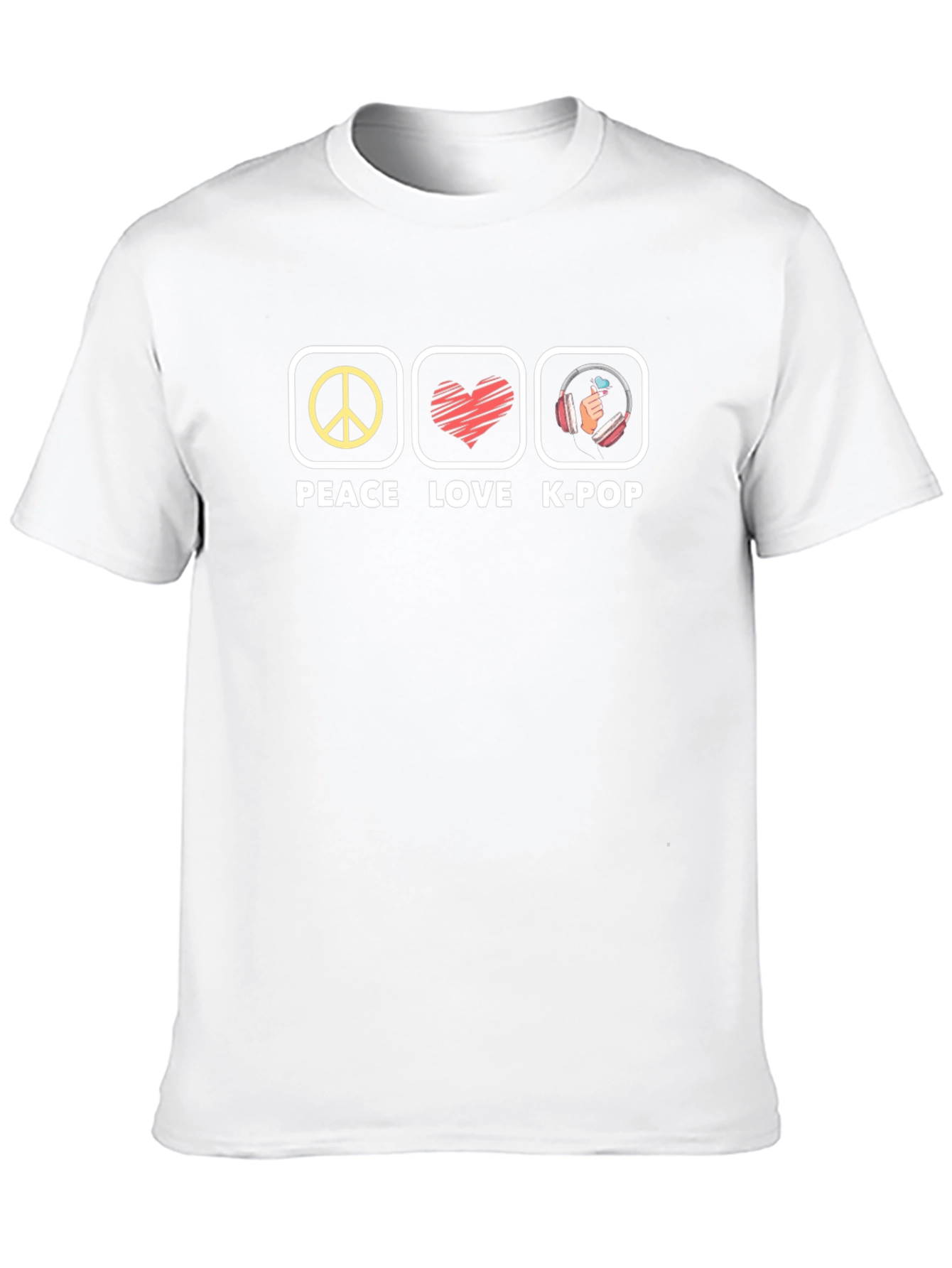 Peace Love K-Pop Black T-Shirt