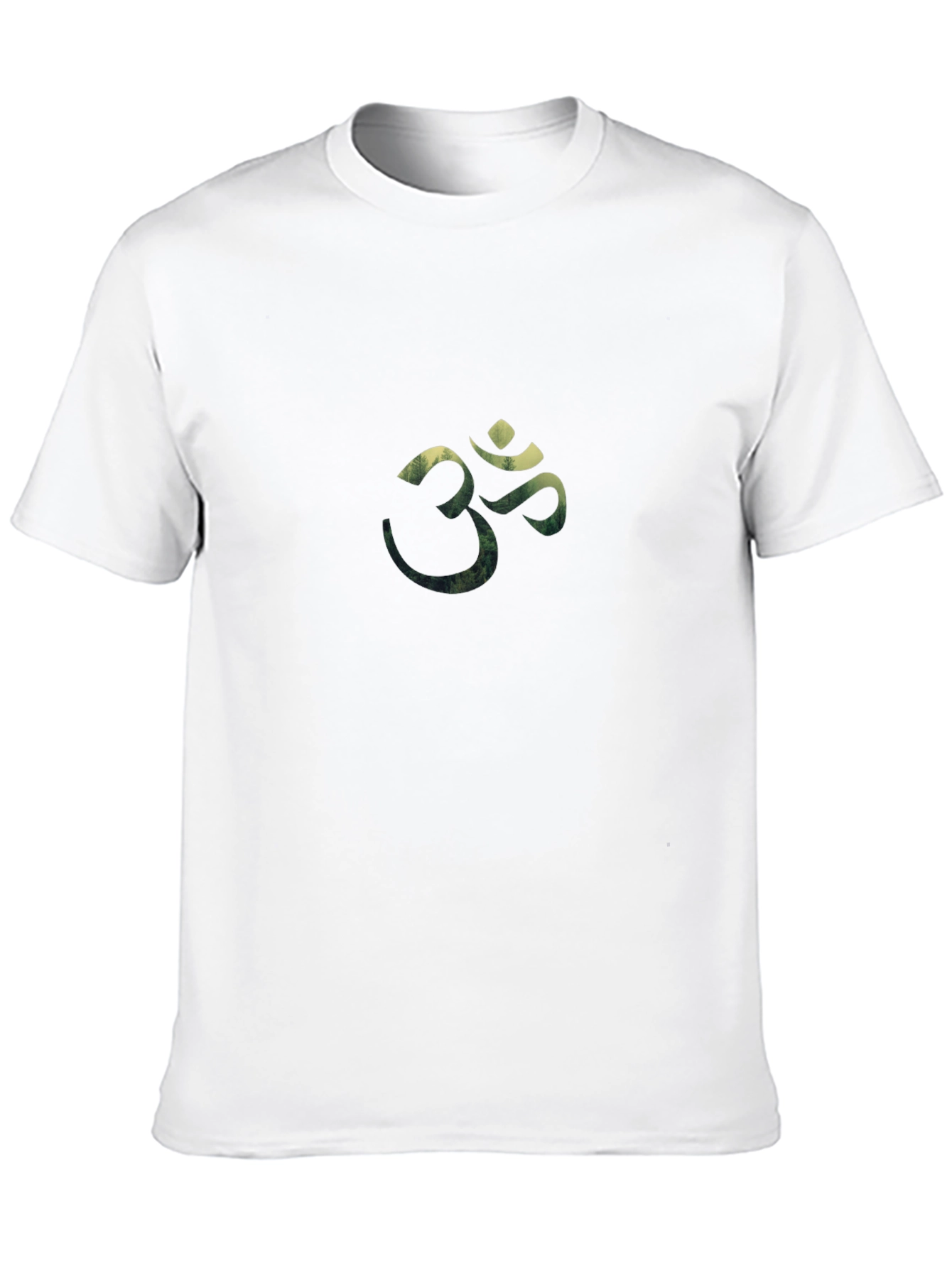 Om Symbol Forest Graphic Black T-Shirt