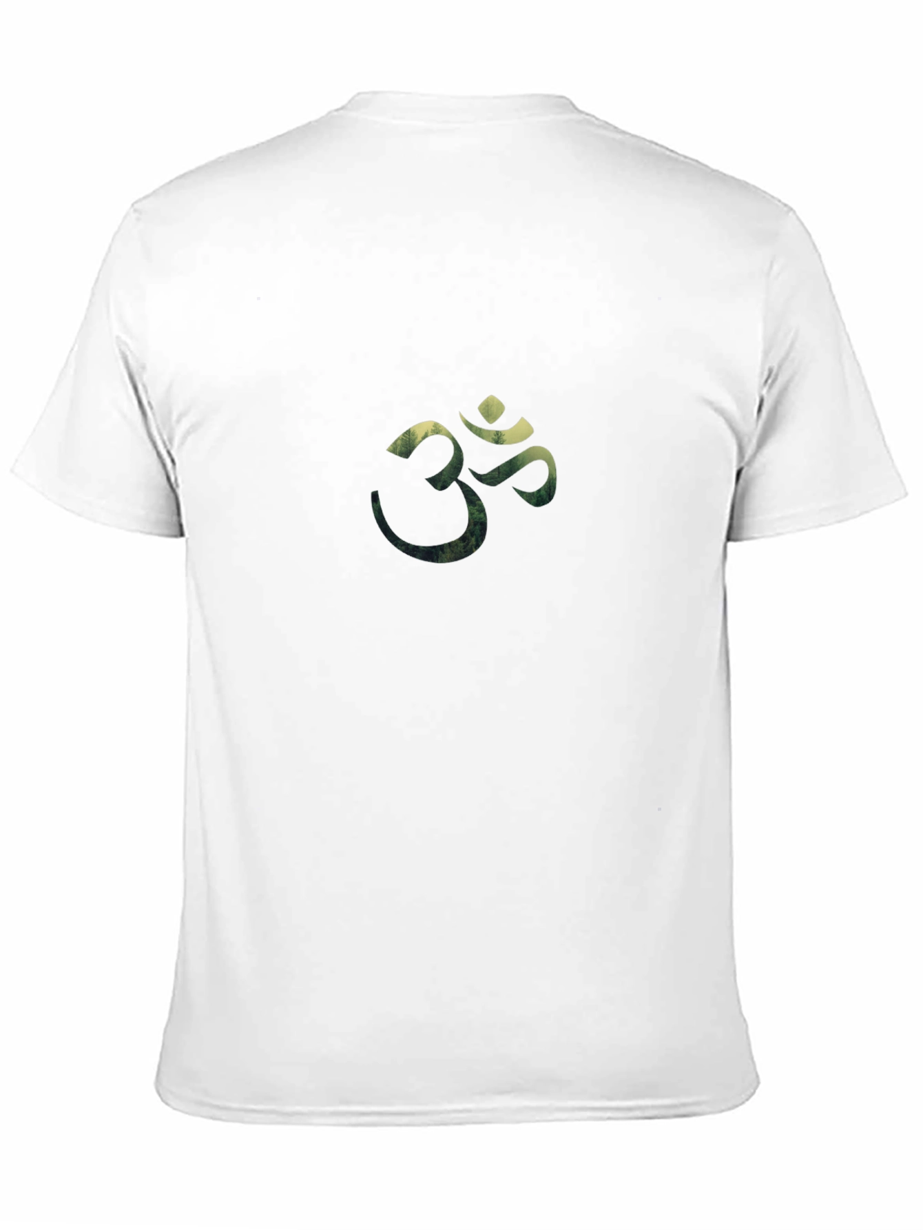 Om Symbol Forest Graphic Black T-Shirt