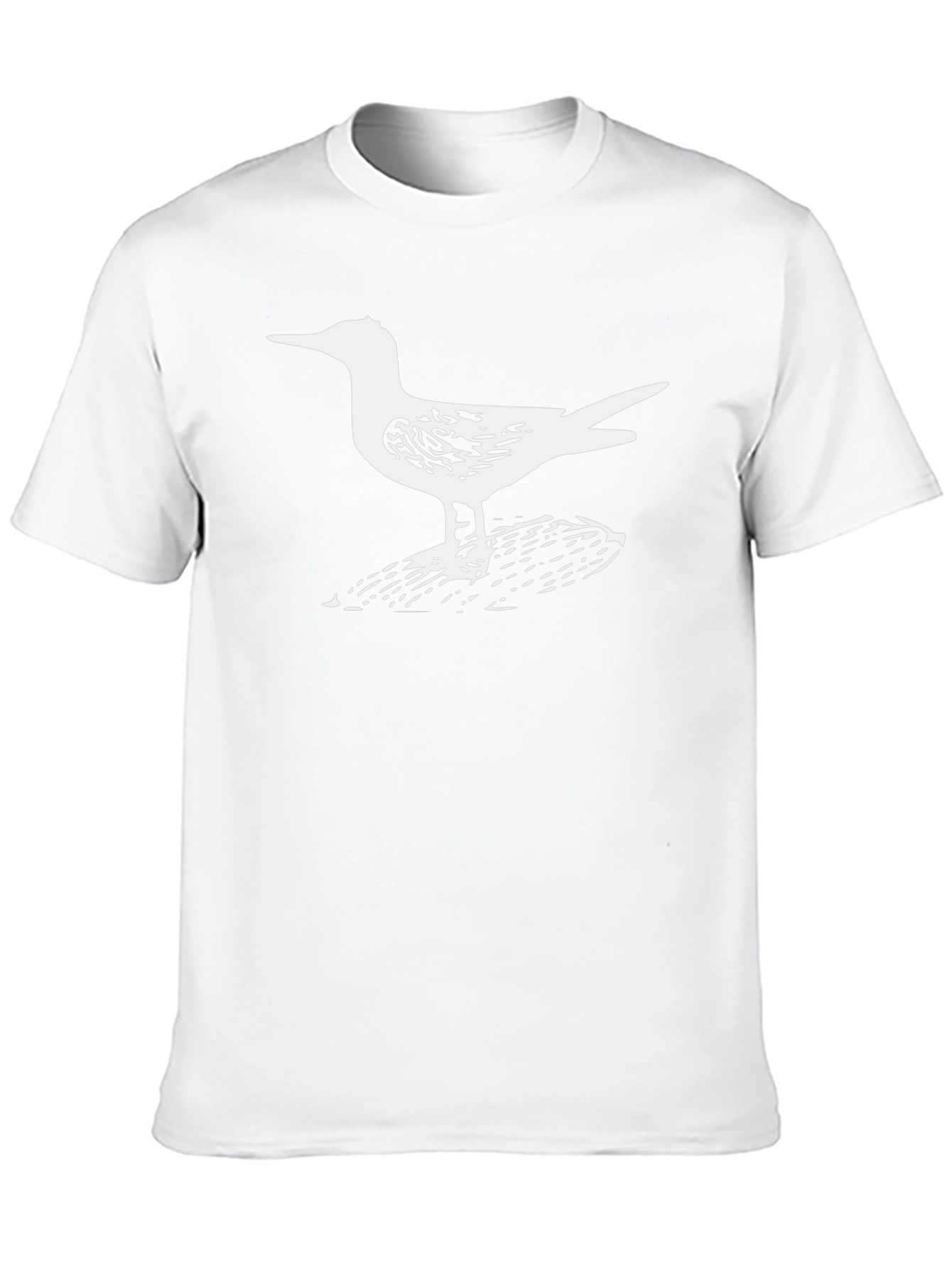 Seagull Graphic Tee - Black Cotton Casual Shirt