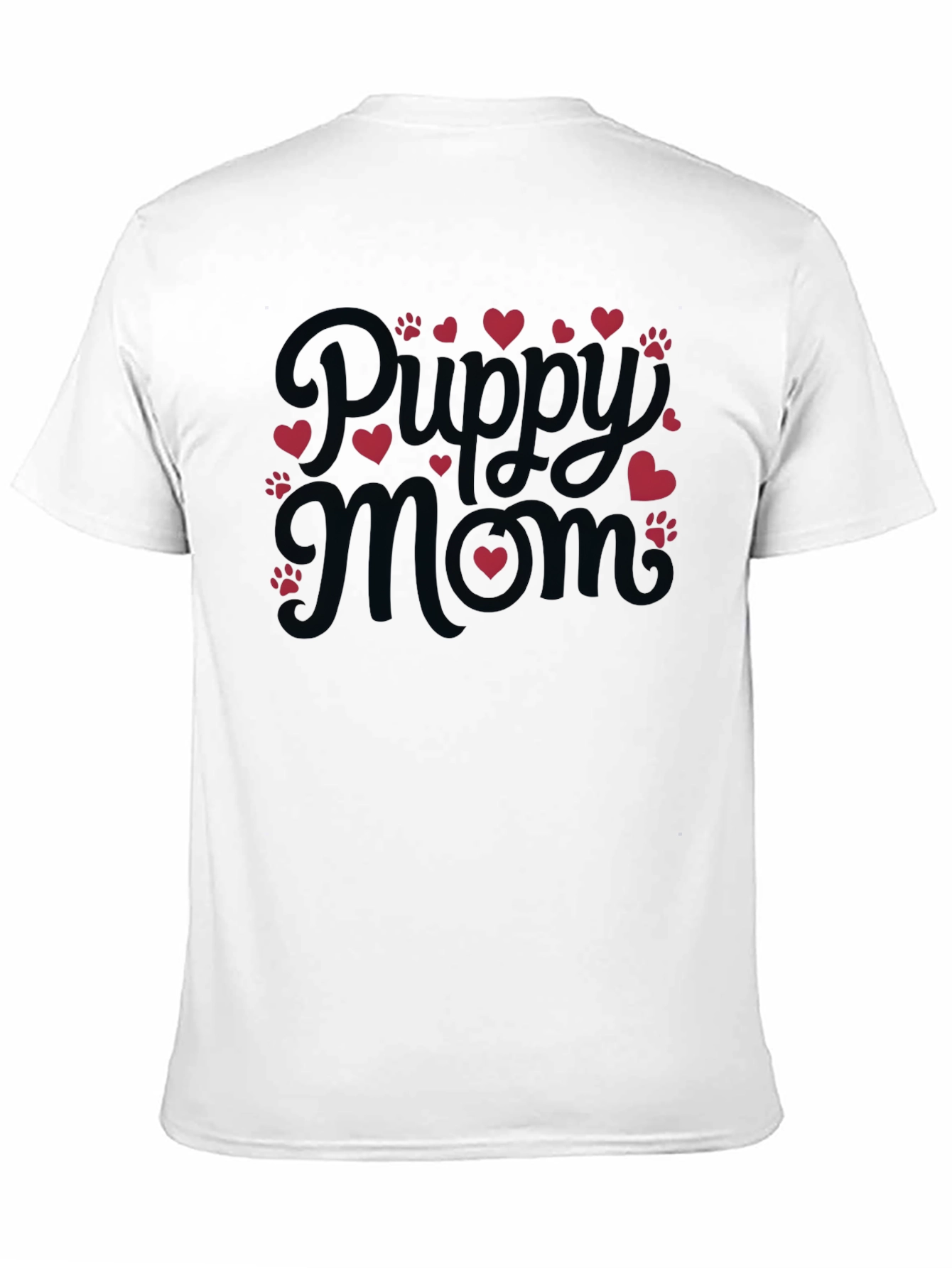 Puppy Mom Black T-Shirt