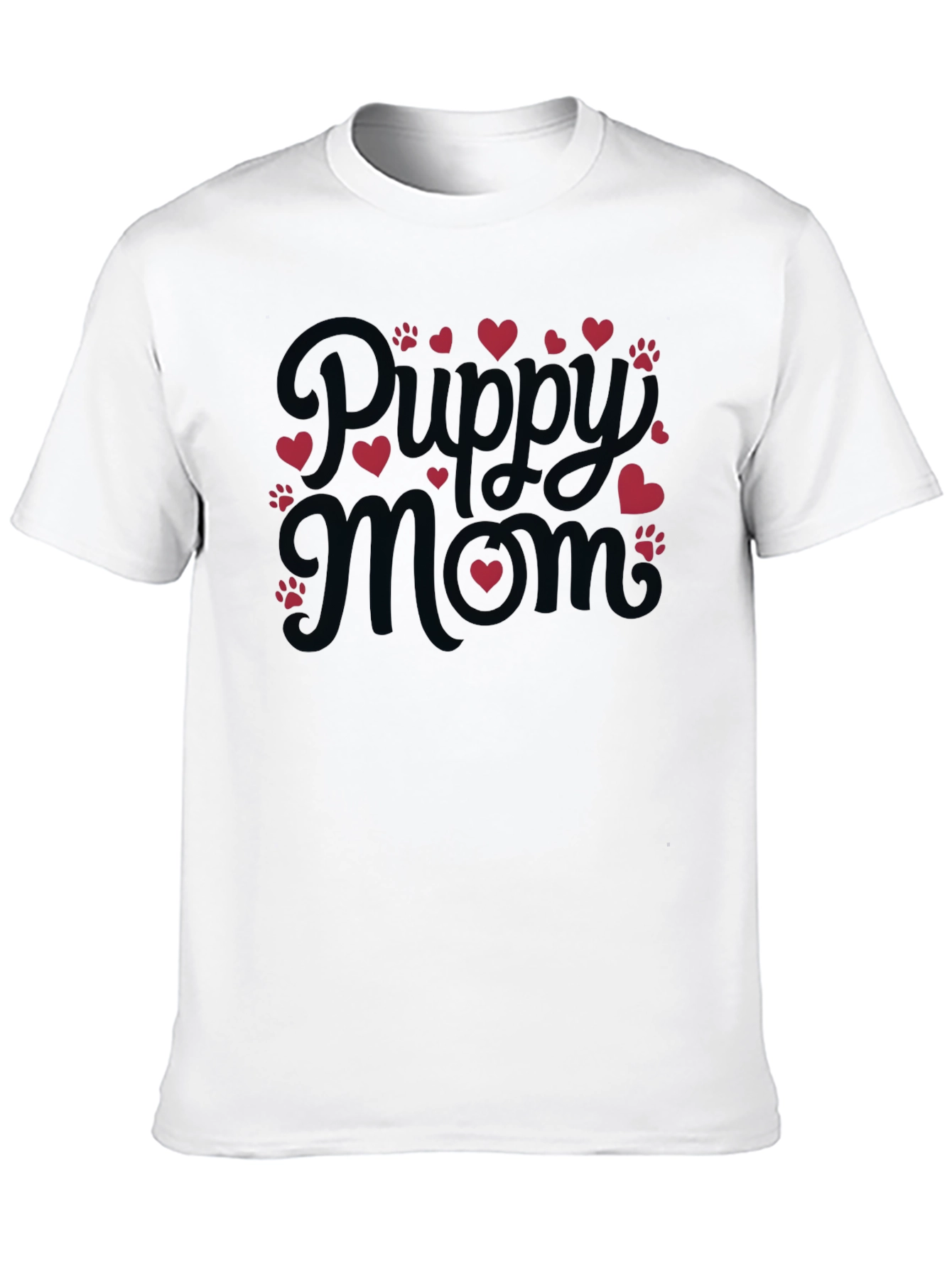 Puppy Mom Black T-Shirt