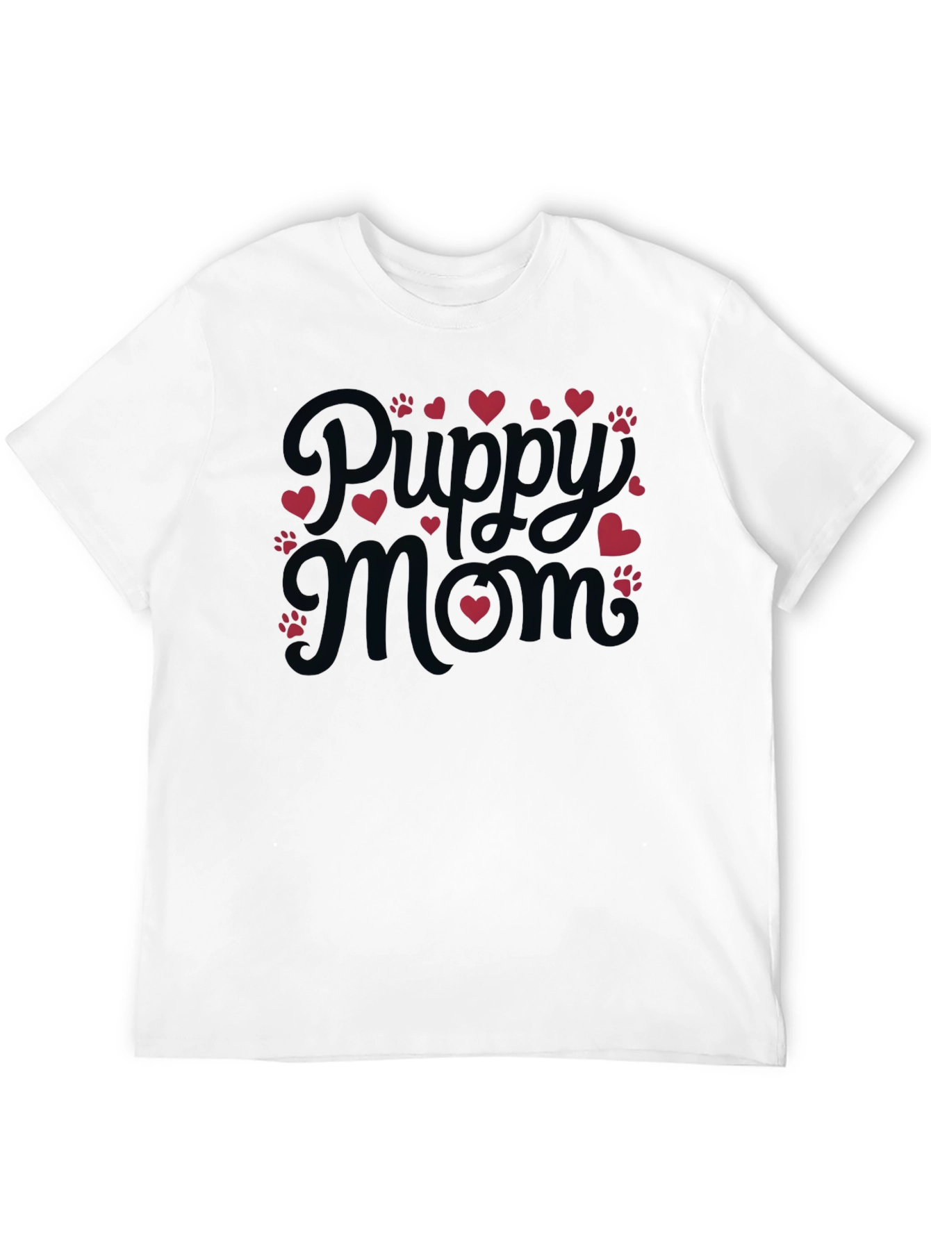 Puppy Mom Black T-Shirt