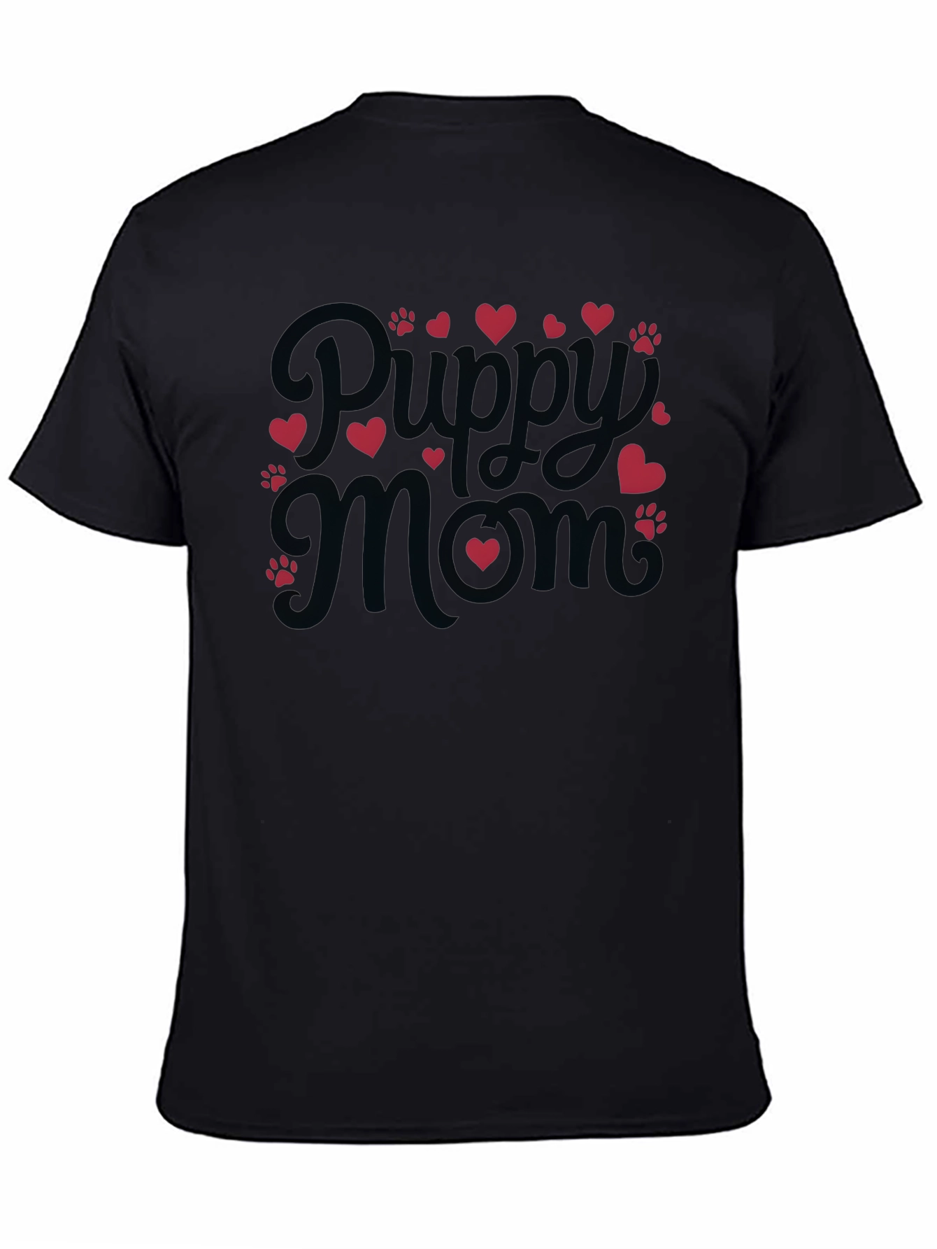 Puppy Mom Black T-Shirt