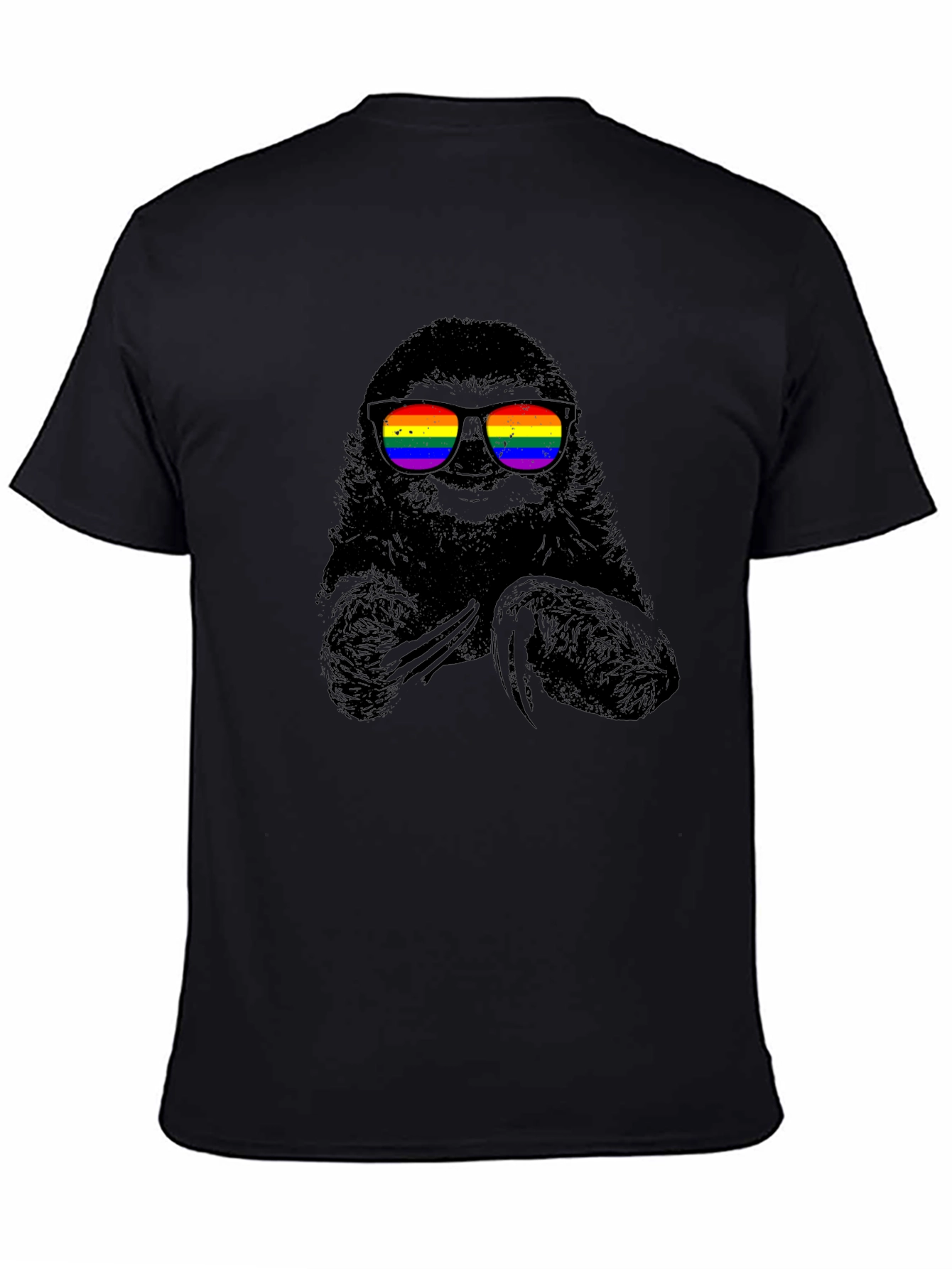 Sloth with Rainbow Glasses Graphic Tee