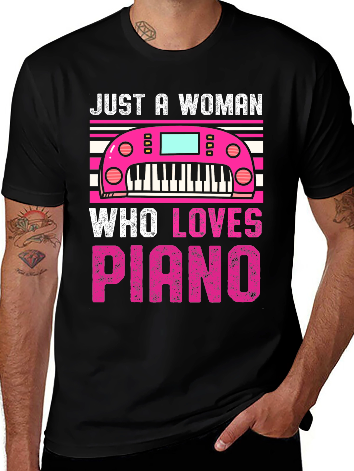 Piano Lover Womans Graphic Tee