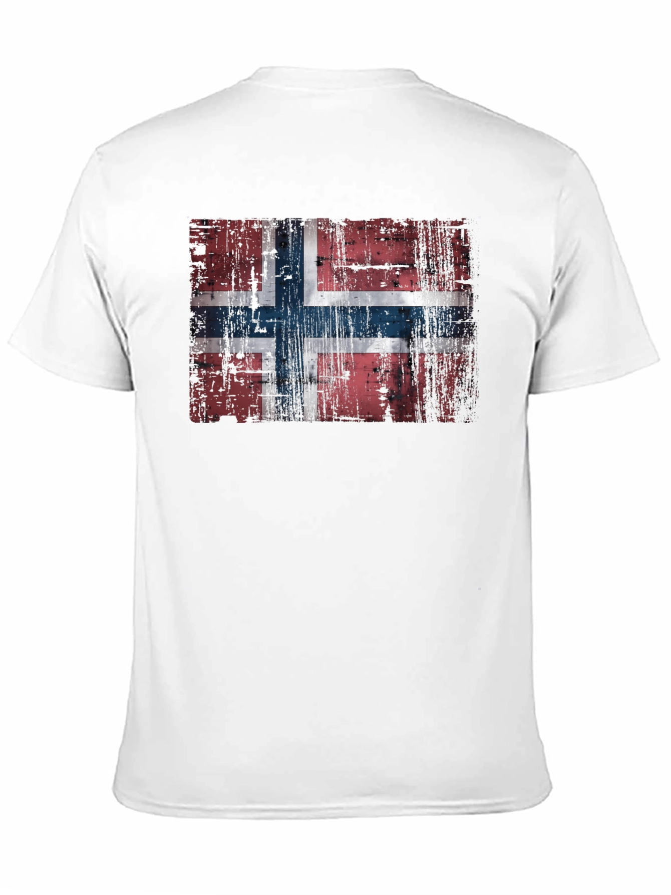 Distressed Norway Flag Black T-Shirt