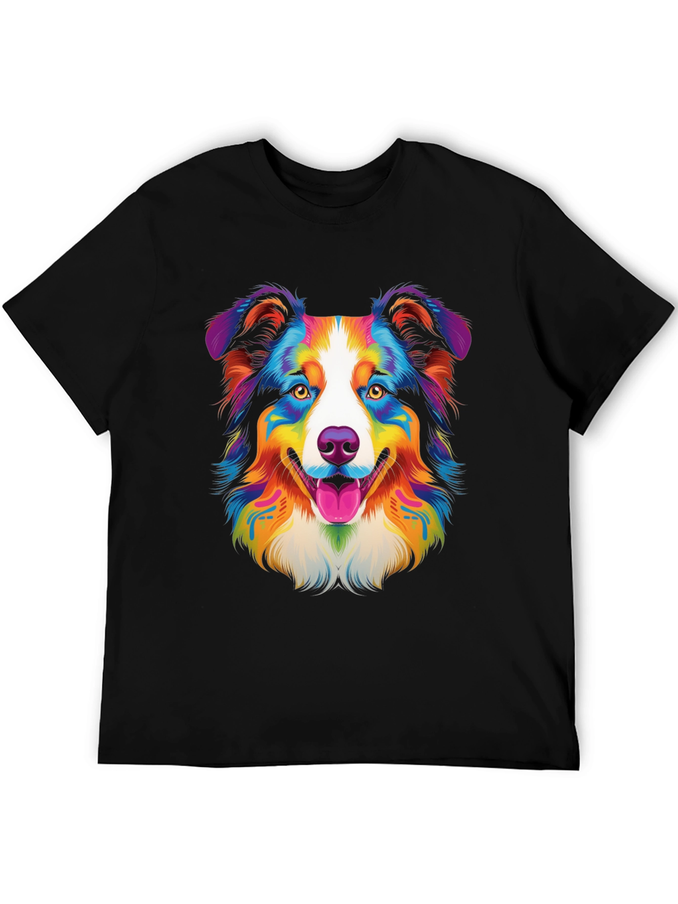 Vibrant Australian Shepherd Dog Graphic Tee