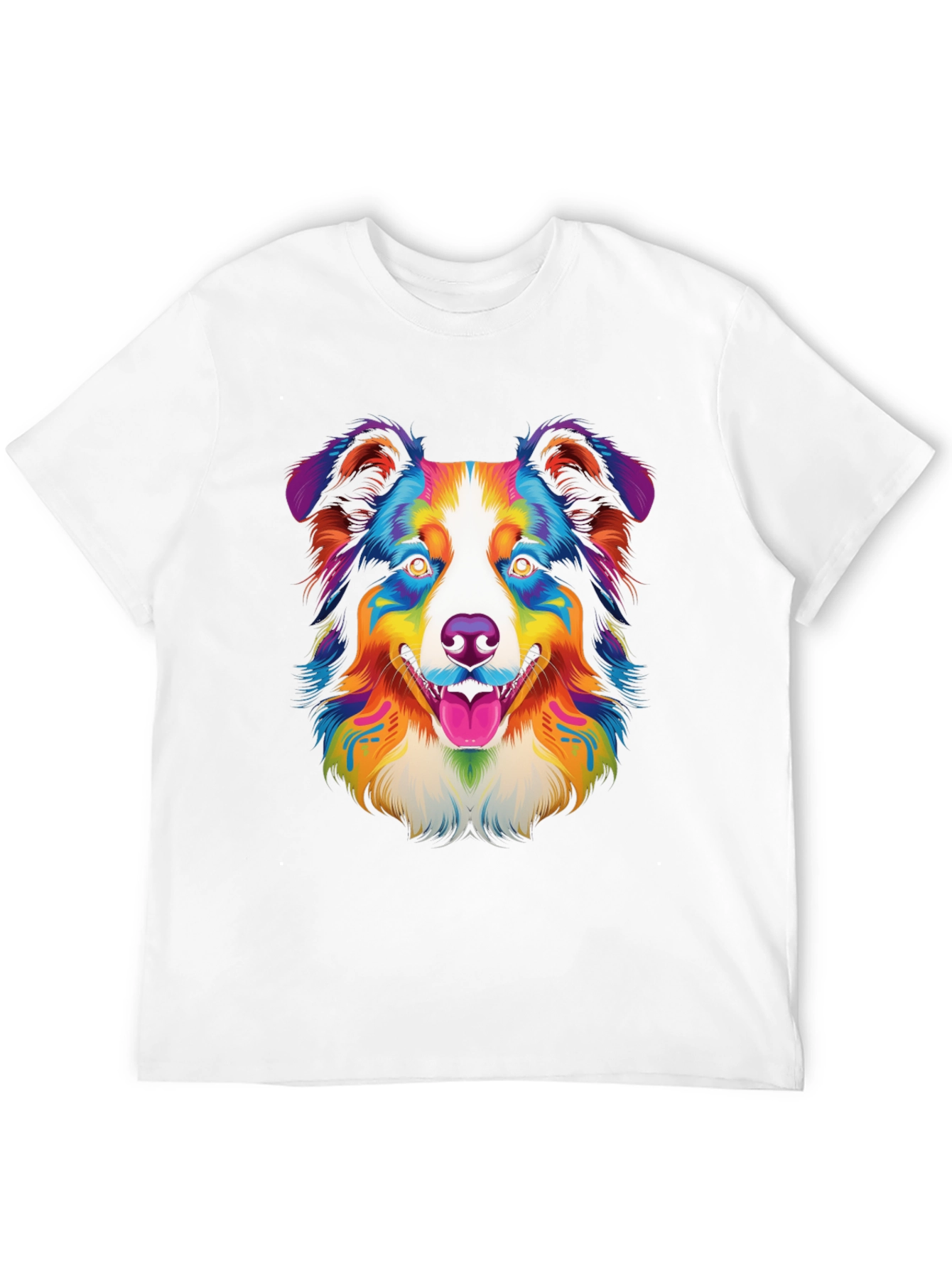 Vibrant Australian Shepherd Dog Graphic Tee