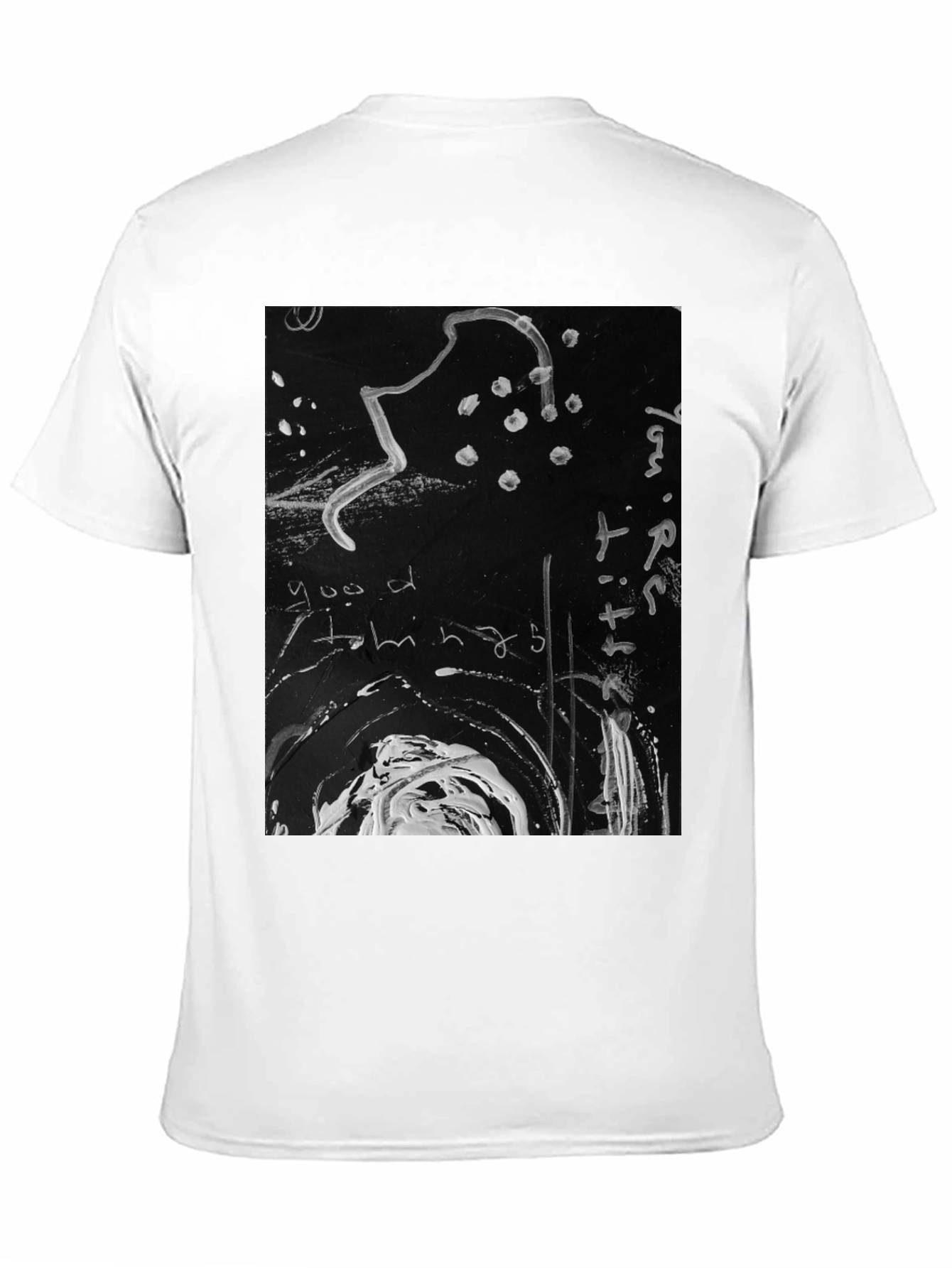 Abstract Art Graphic Print Black T-Shirt