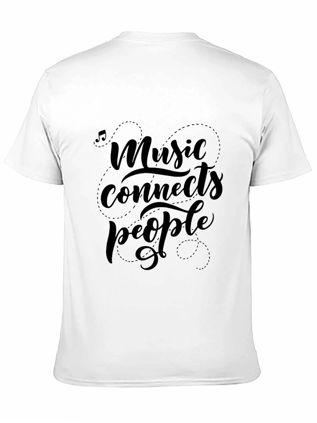 Music Connects People Black Graphic T-Shirt