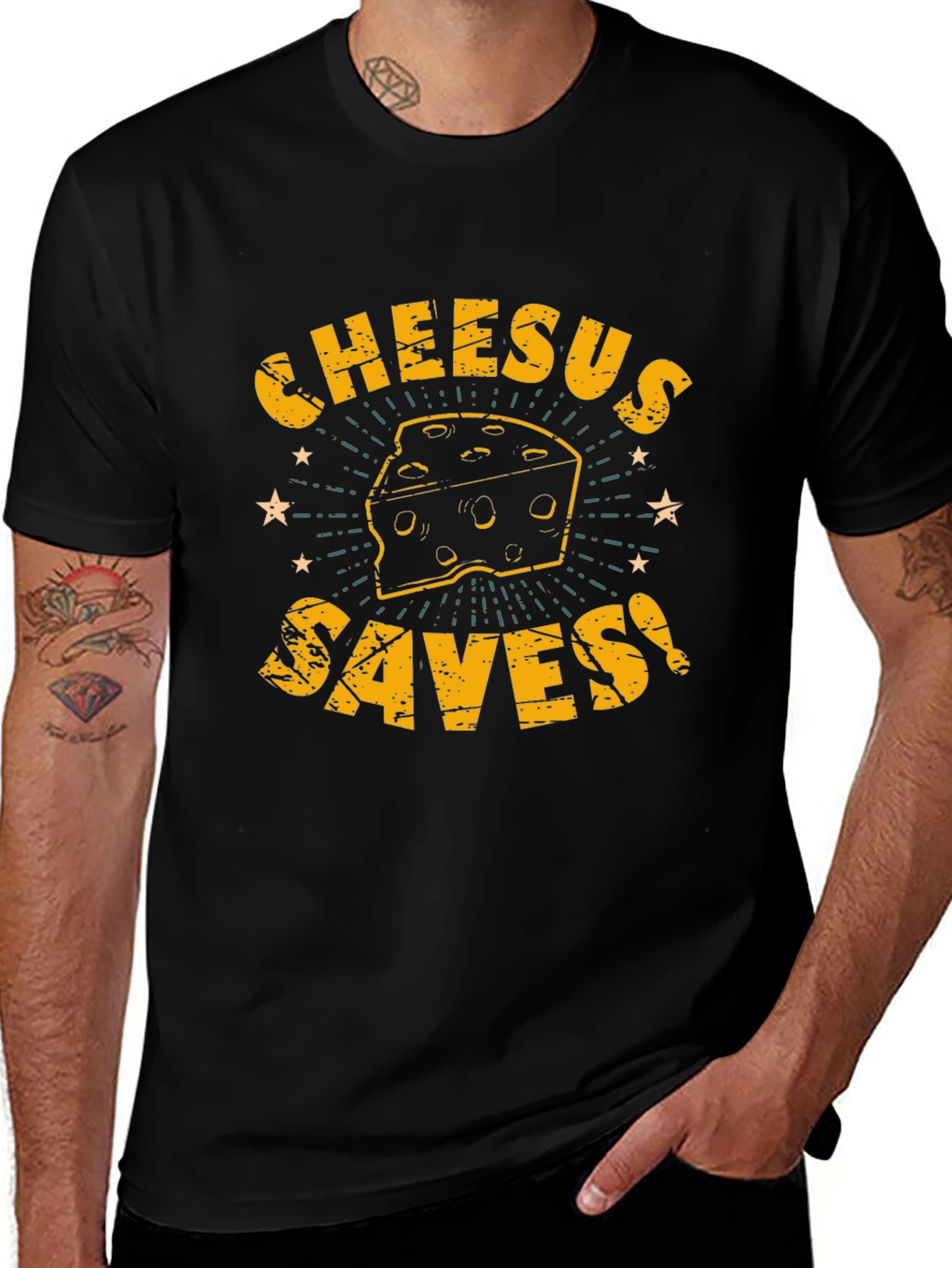 Cheesus Saves Funny Cheese Lover T-Shirt