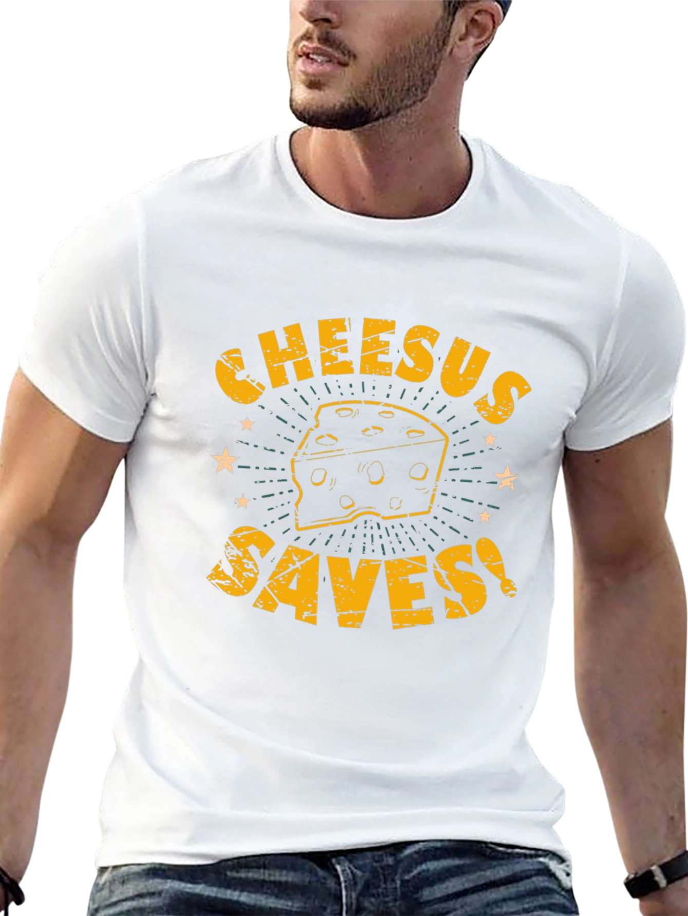 Cheesus Saves Funny Cheese Lover T-Shirt