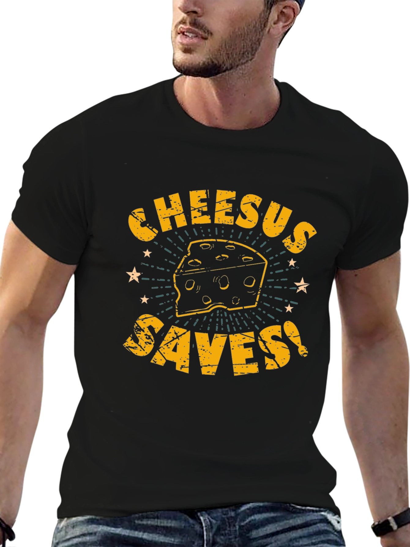 Cheesus Saves Funny Cheese Lover T-Shirt